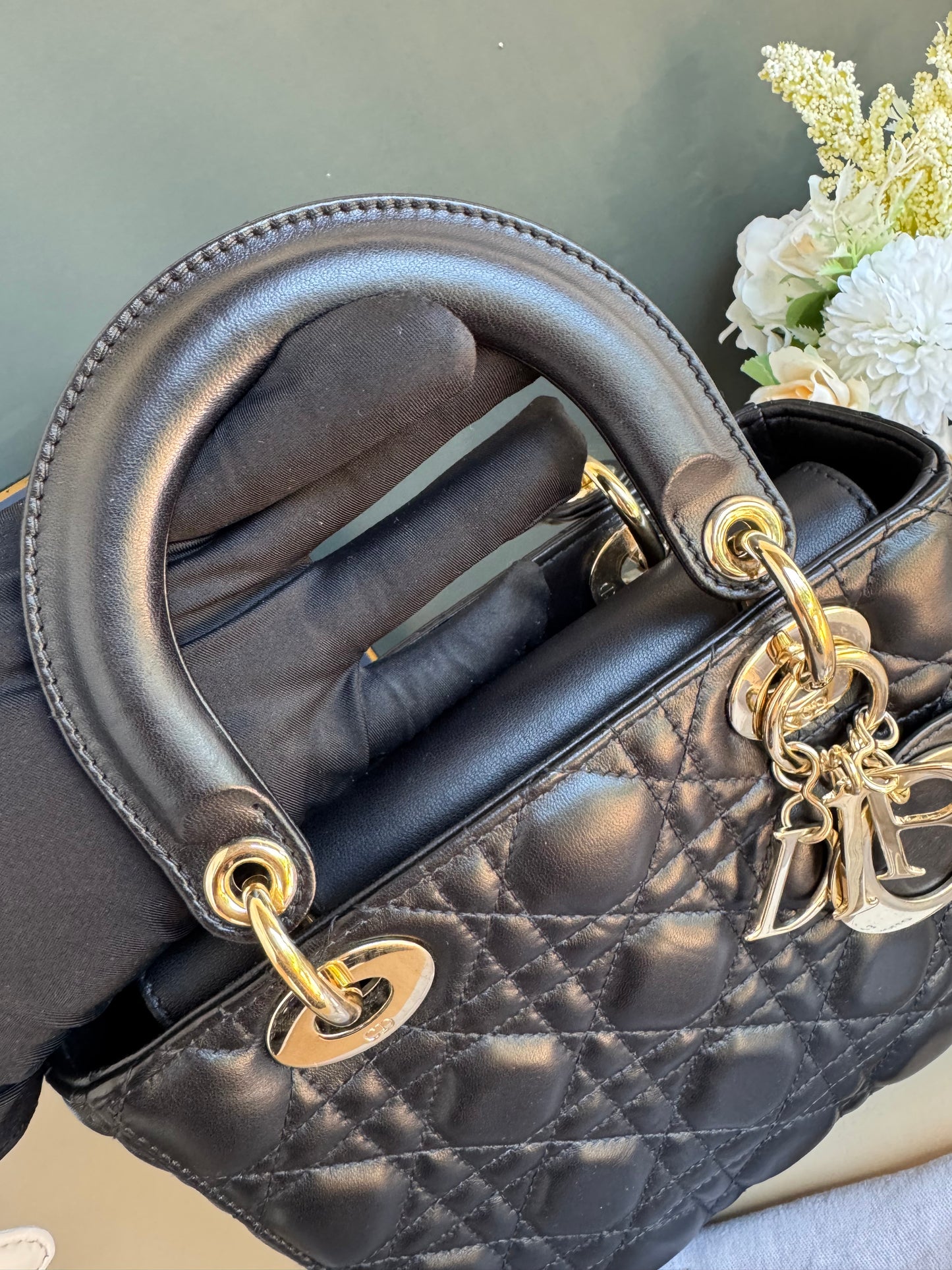 LADY DIOR SMALL LAMBSKIN GHW