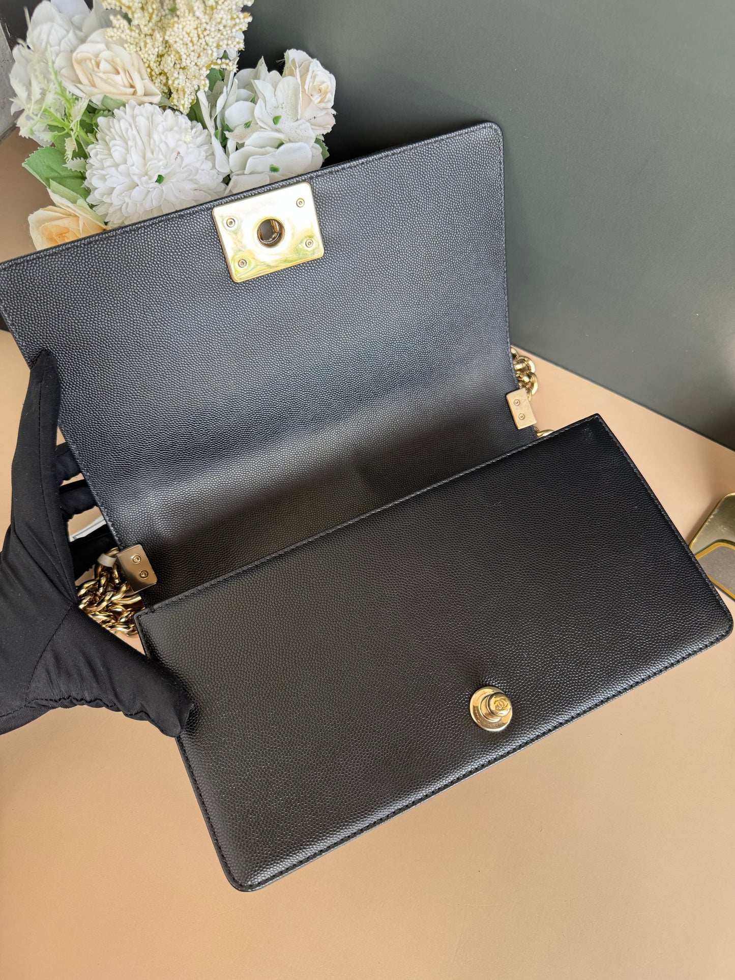 CHANEL LE BOY OLD MEDIUM CHEVRON