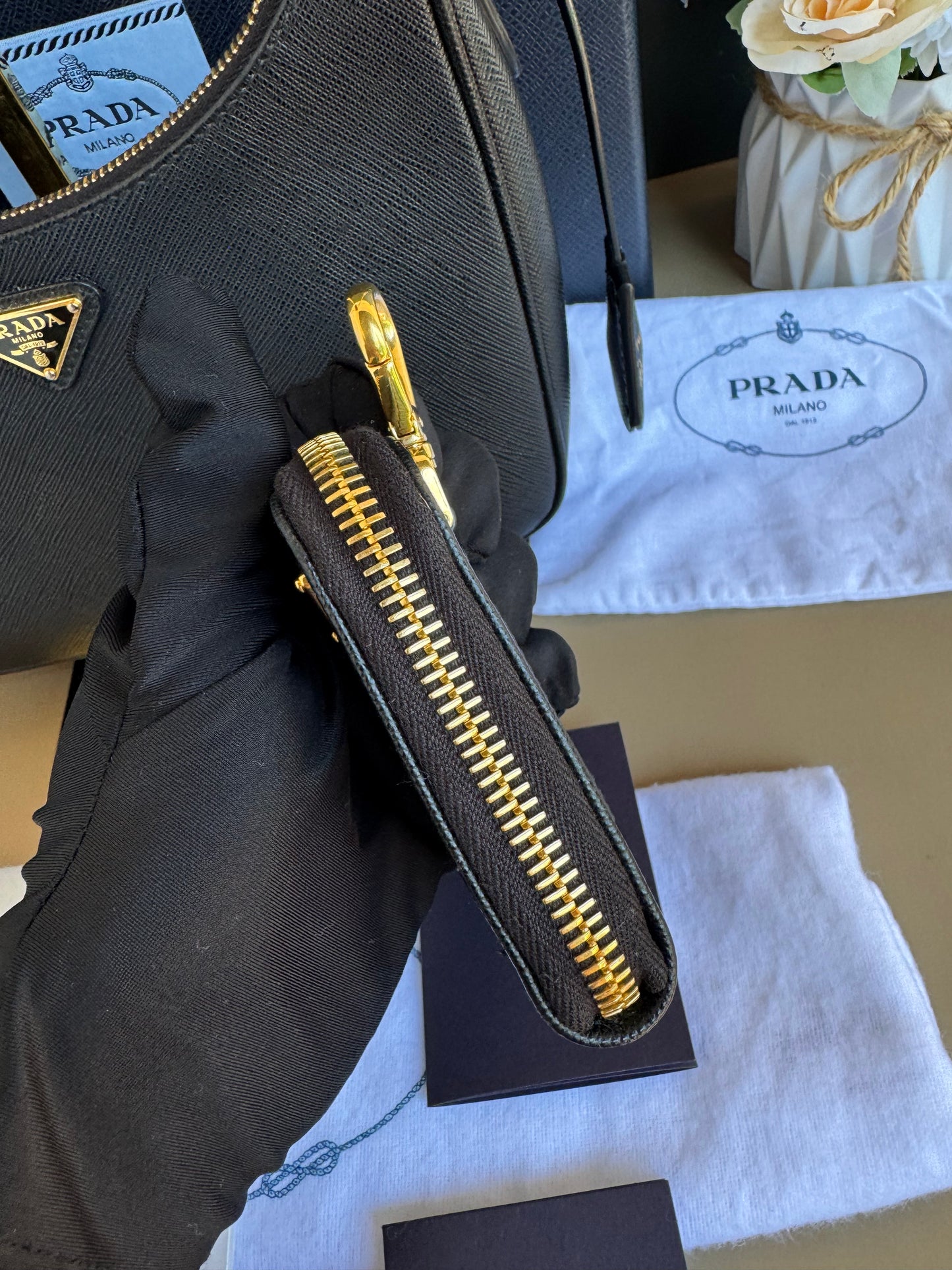 PRADA MULTI POCHETTE SAFFIANO