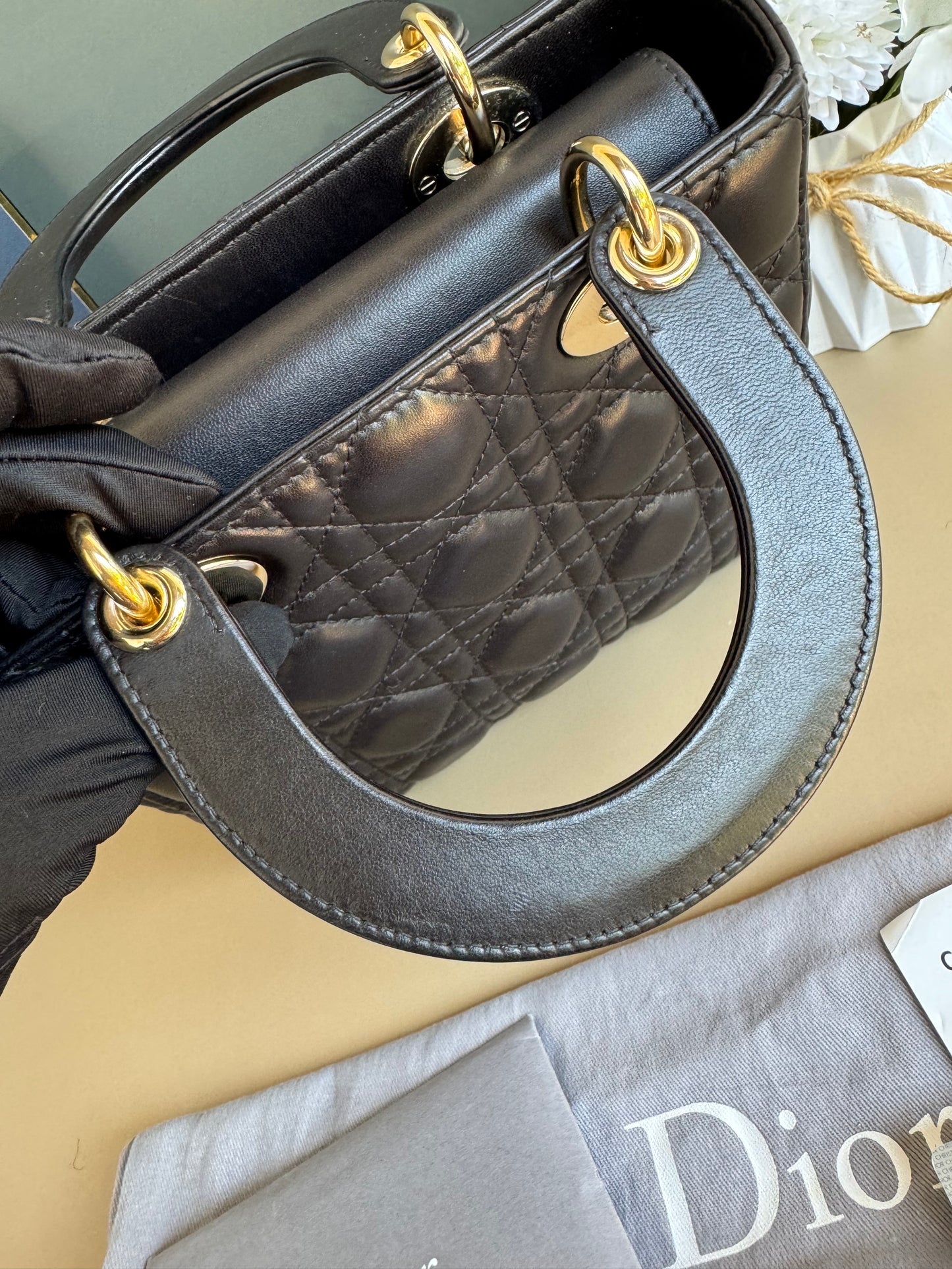 LADY DIOR SMALL LAMBSKIN GHW