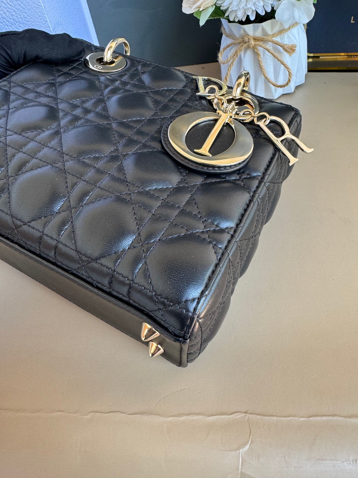 LADY DIOR SMALL LAMBSKIN GHW