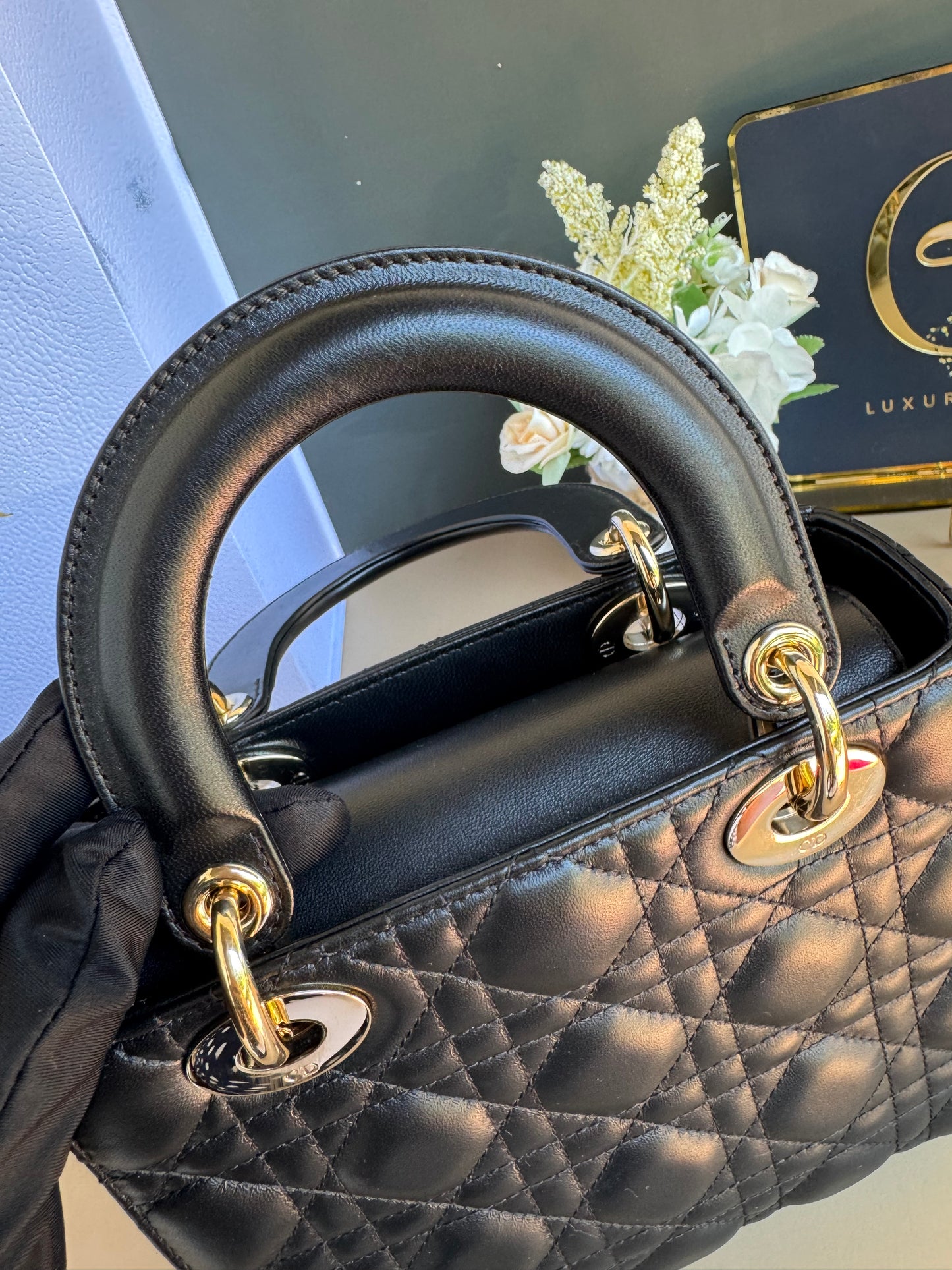 LADY DIOR SMALL LAMBSKIN GHW