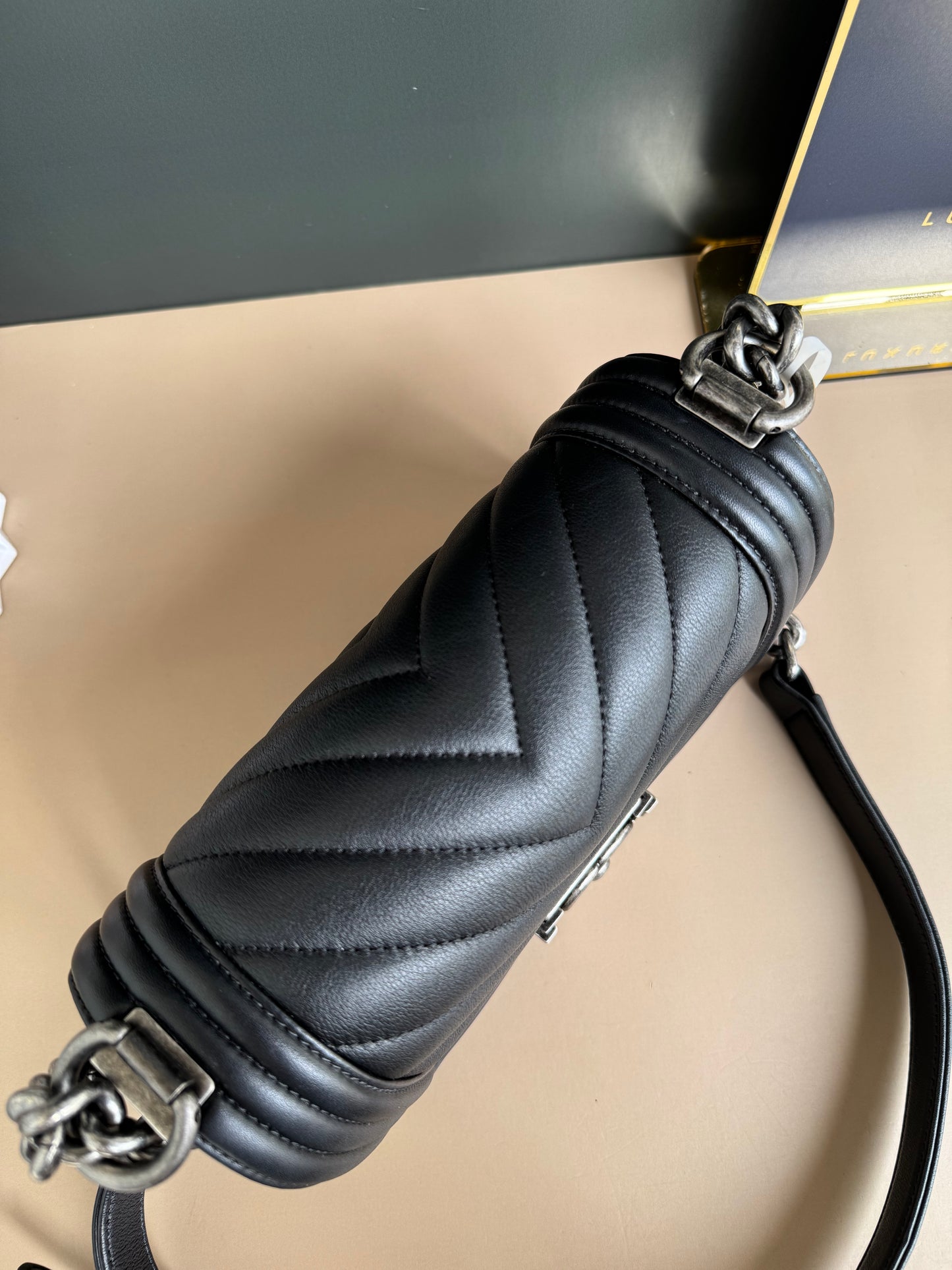 CHANEL LE BOY SMALL CHEVRON