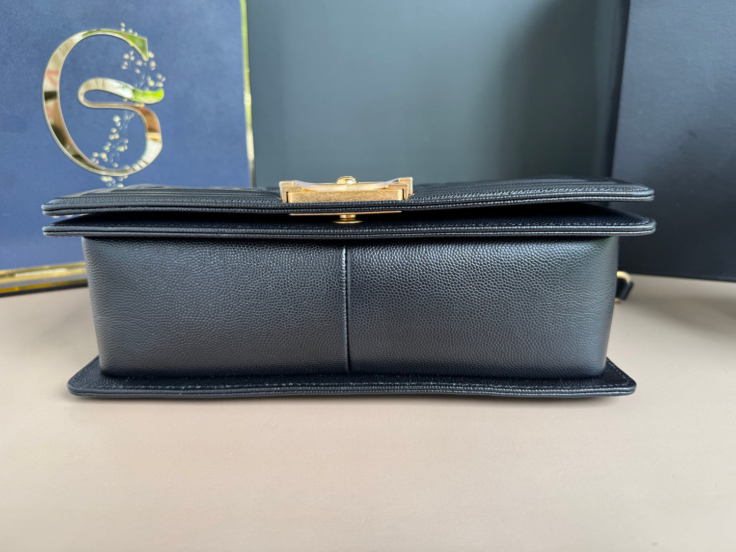 CHANEL LE BOY OLD MEDIUM CAVIAR