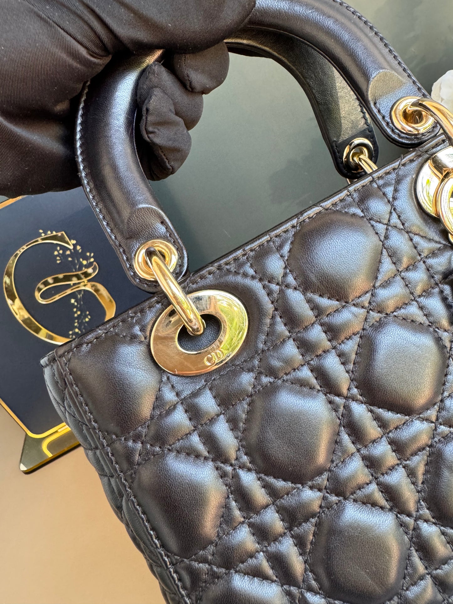 LADY DIOR SMALL LAMBSKIN GHW