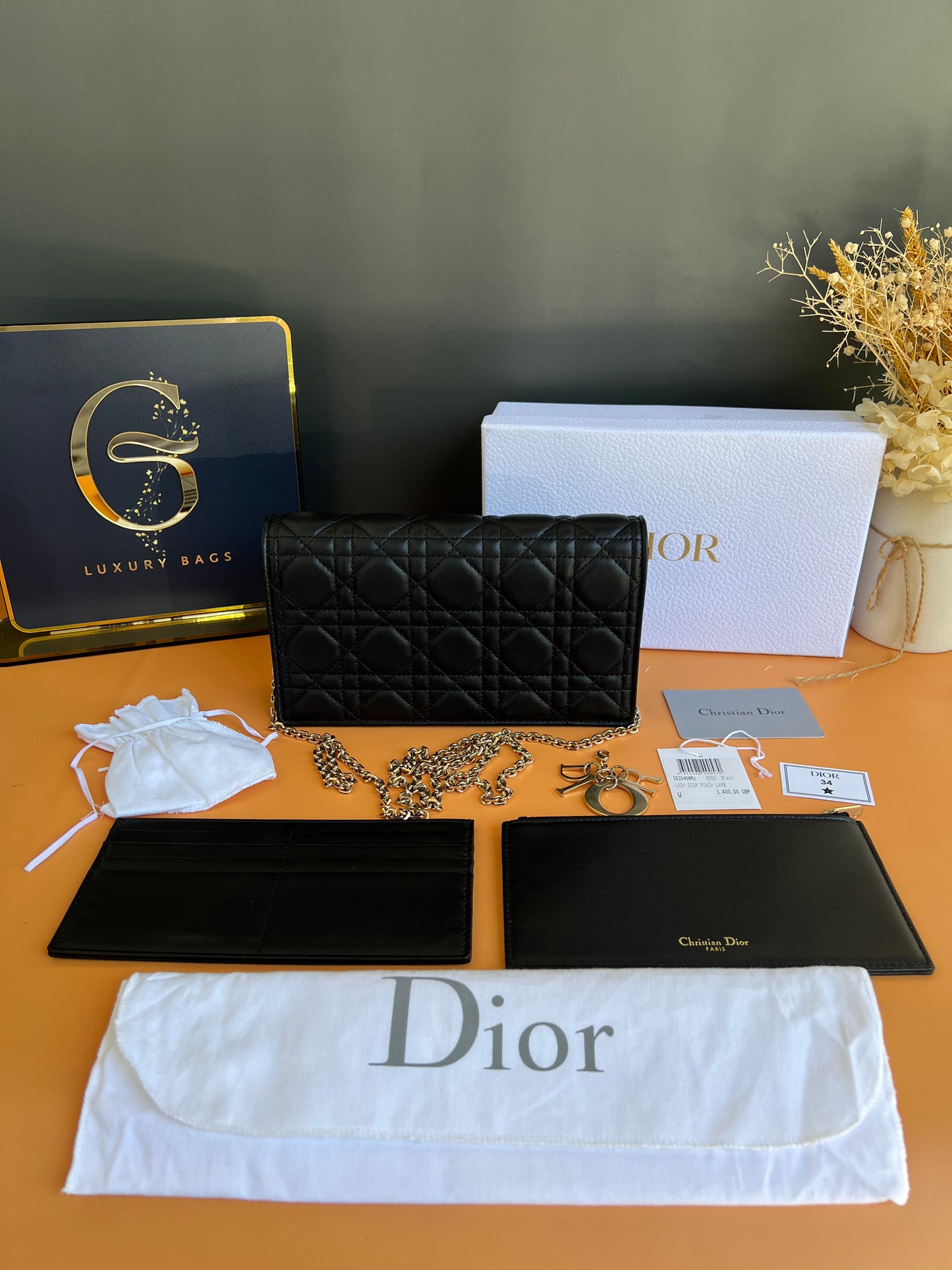 CHRISTIAN DIOR WALLET ON CHAIN