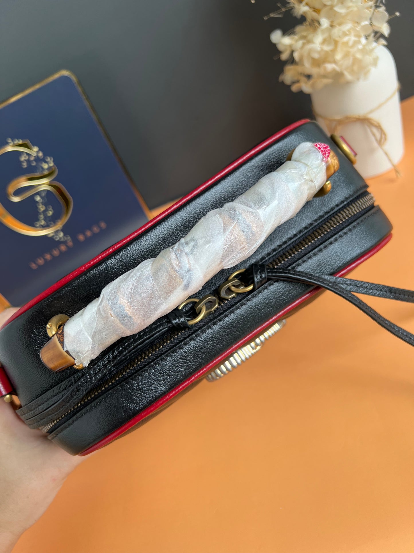 GUCCI MARMONT BAMBOO TOP HANDLE