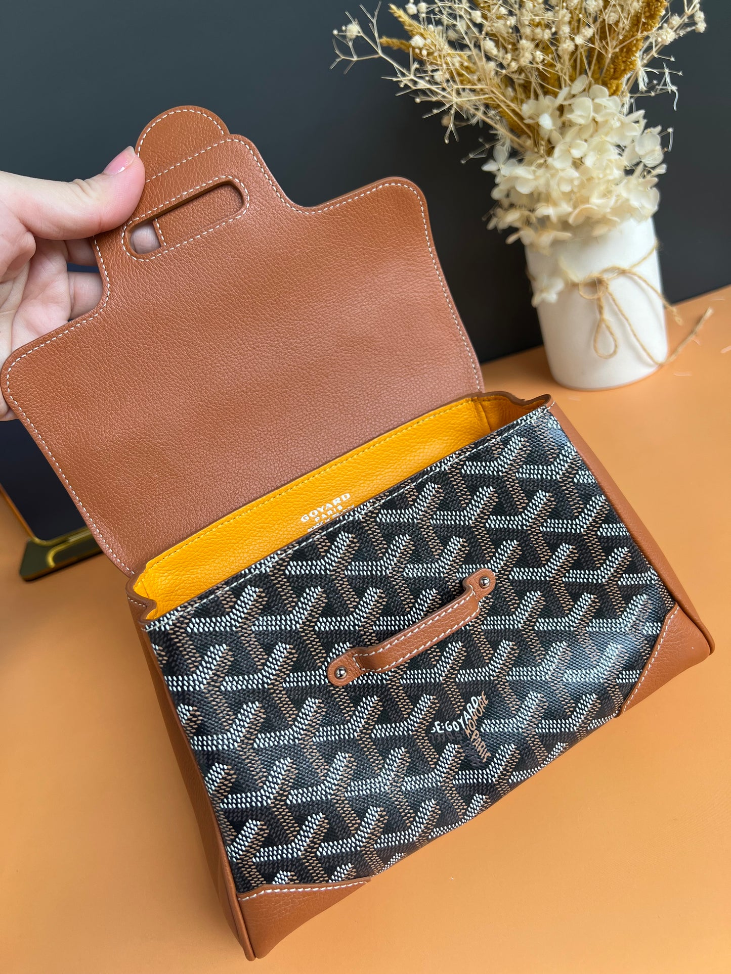 GOYARD MINI SAIGON BLACK/TAN