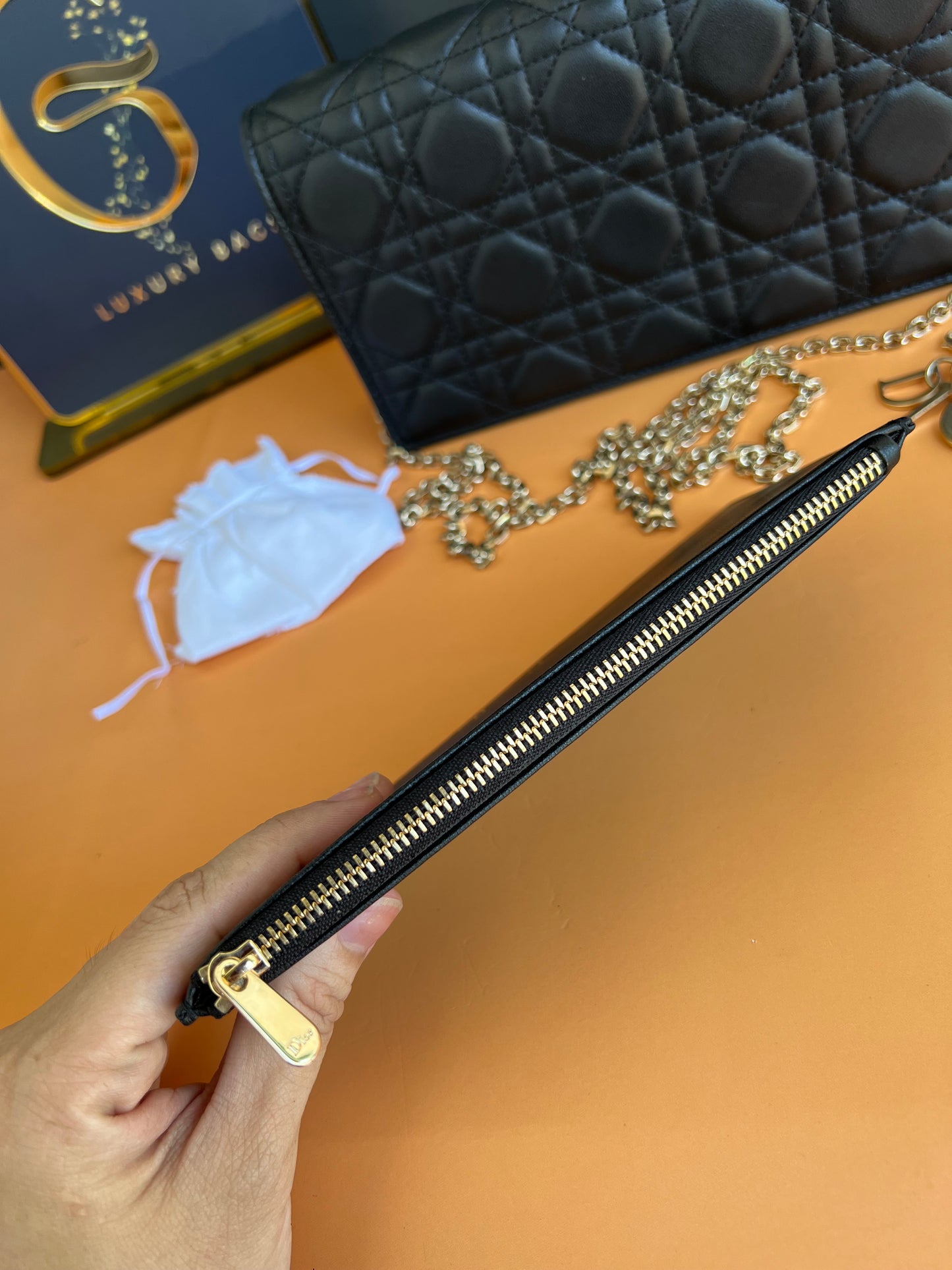 CHRISTIAN DIOR WALLET ON CHAIN