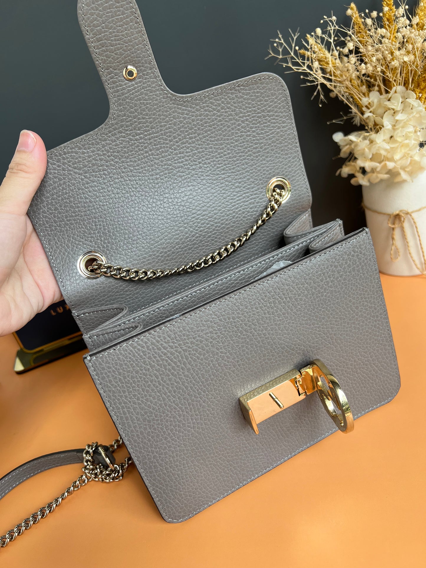 GUCCI INTERLOCK FLAP SMALL