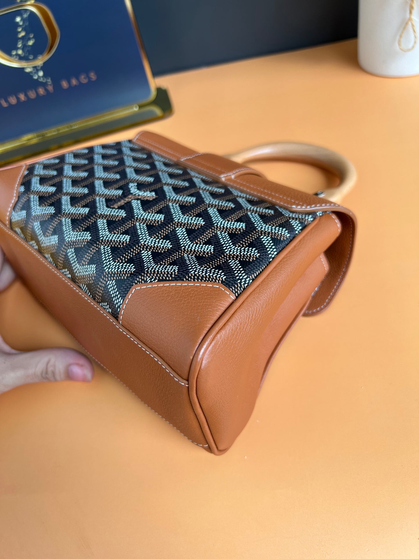 GOYARD MINI SAIGON BLACK/TAN