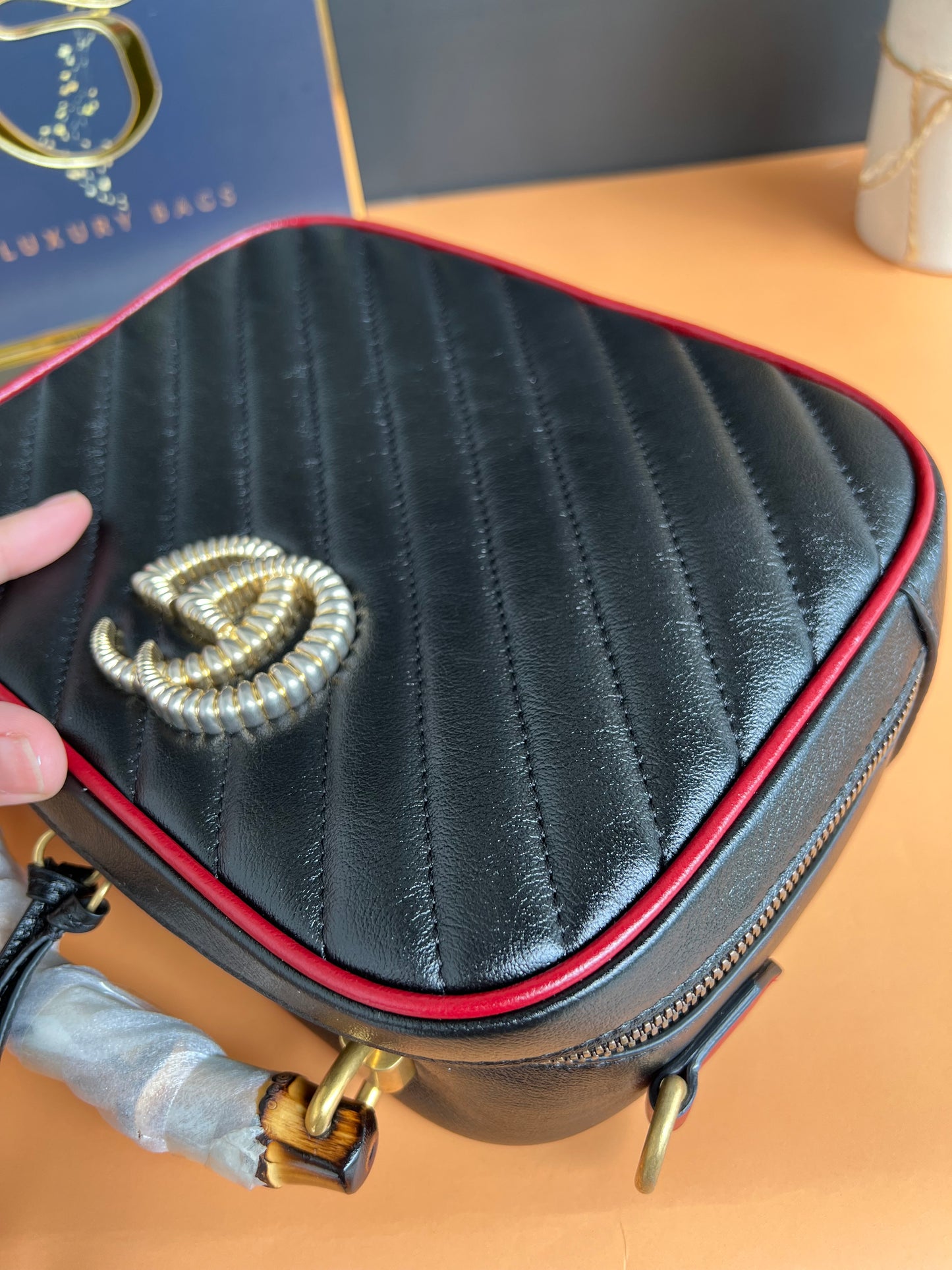 GUCCI MARMONT BAMBOO TOP HANDLE