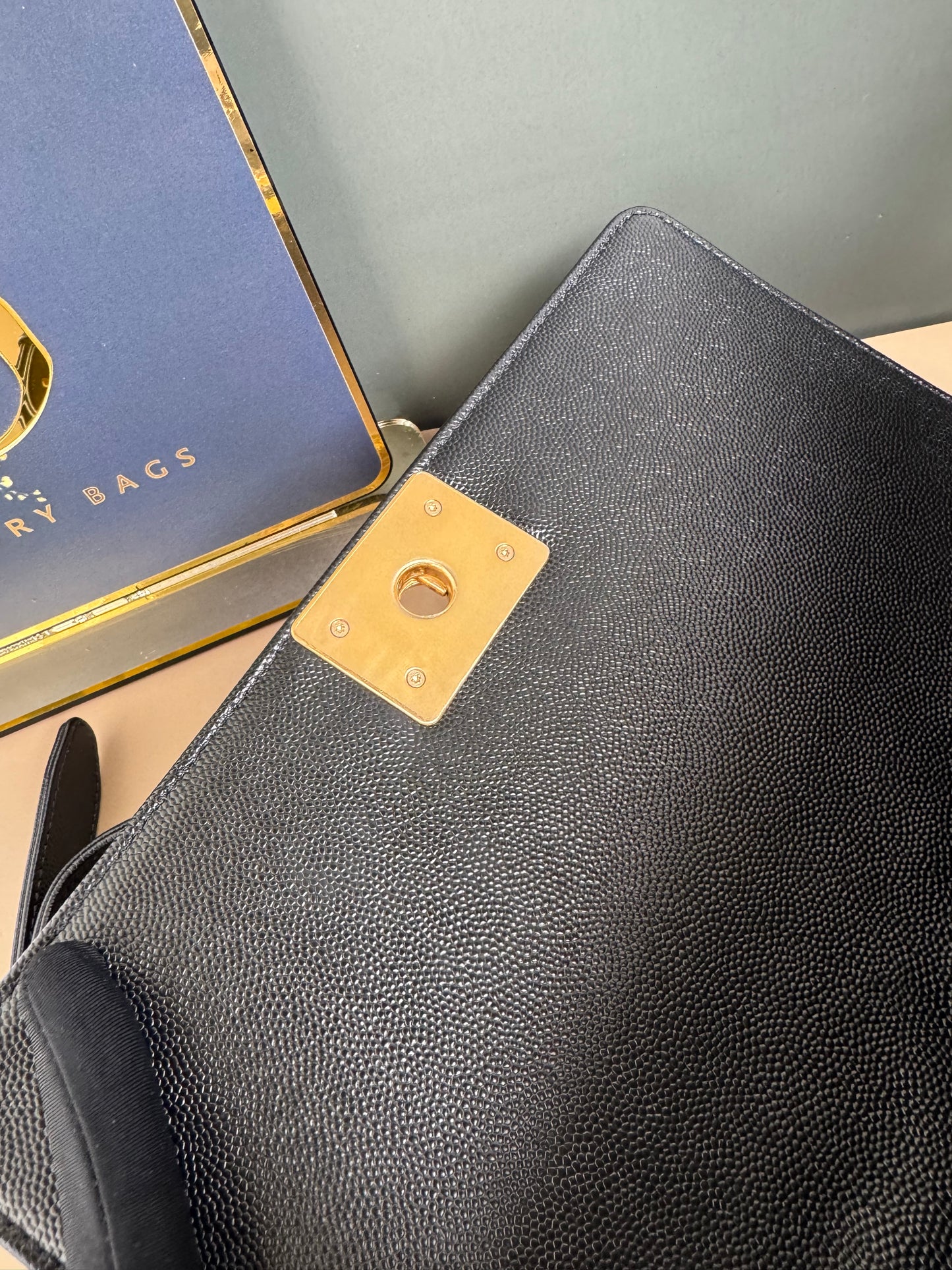 CHANEL LE BOY OLD MEDIUM CAVIAR