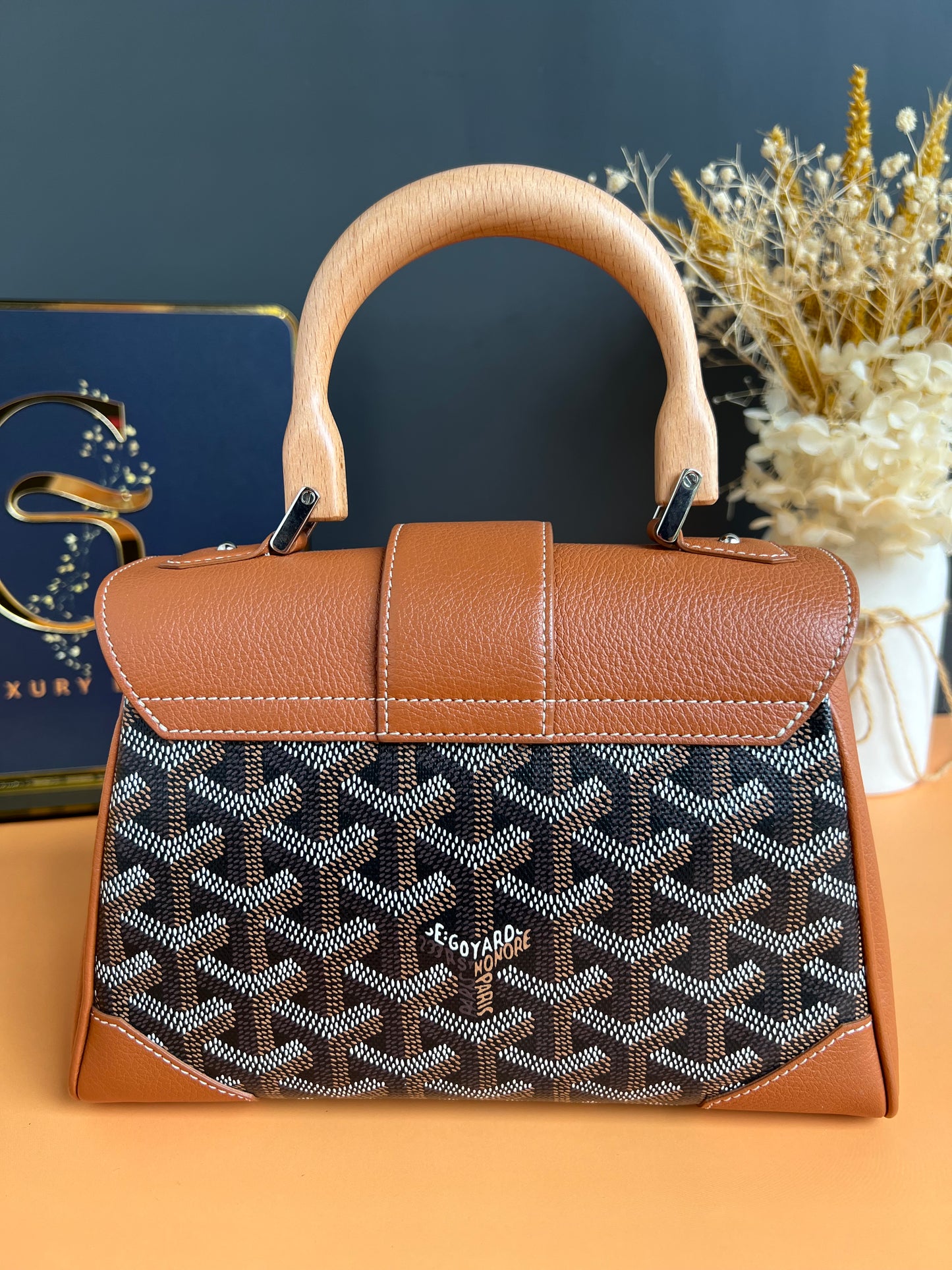 GOYARD MINI SAIGON BLACK/TAN