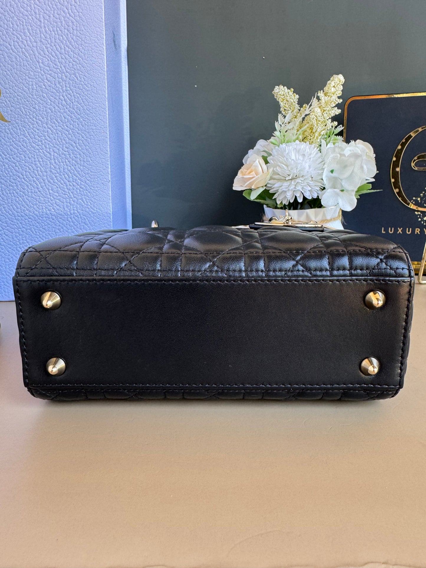 LADY DIOR SMALL LAMBSKIN GHW