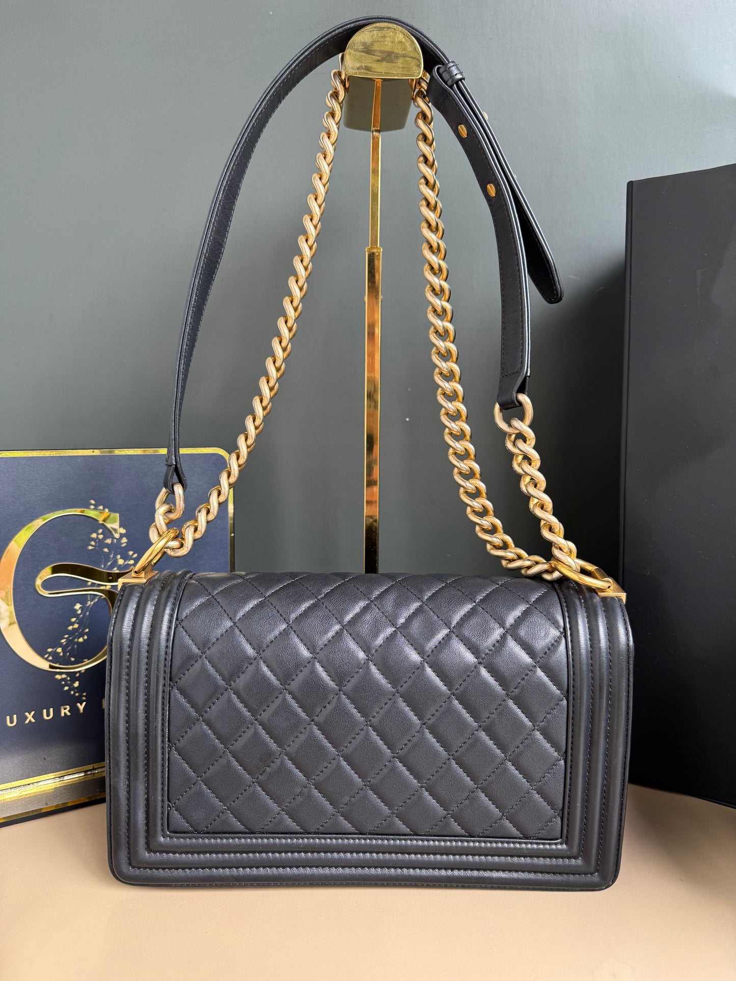 CHANEL LE BOY OLD MEDIUM LAMBSKIN