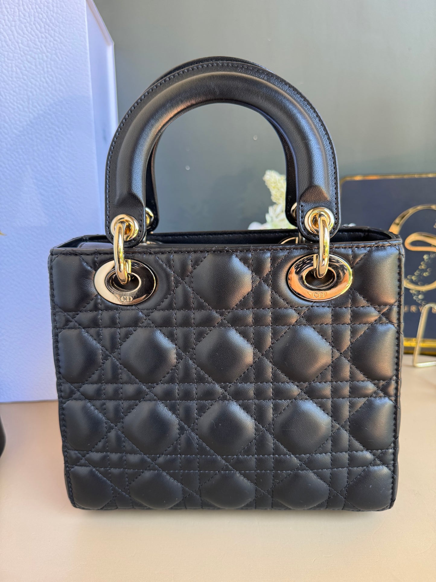 LADY DIOR SMALL LAMBSKIN GHW