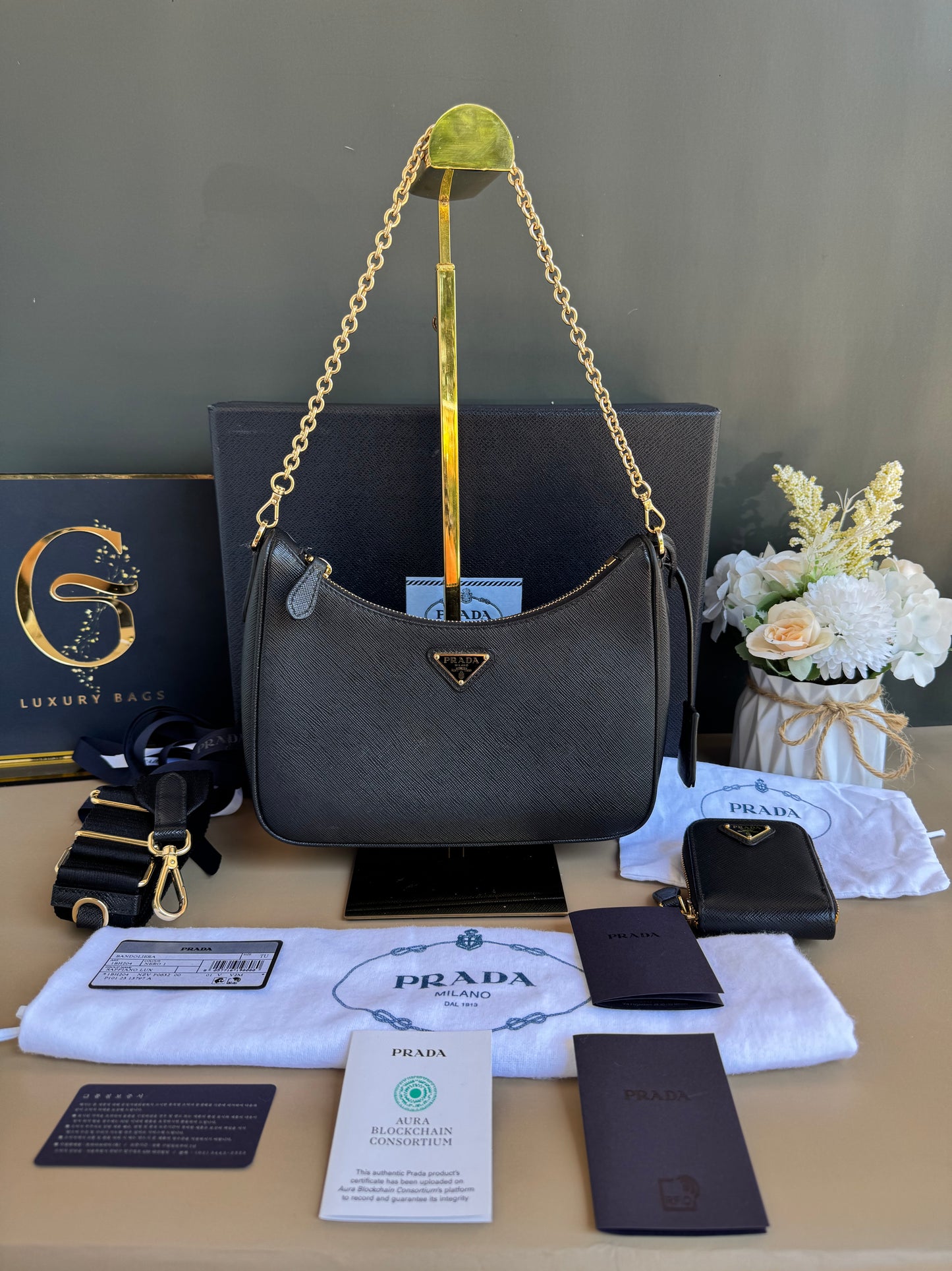 PRADA MULTI POCHETTE SAFFIANO