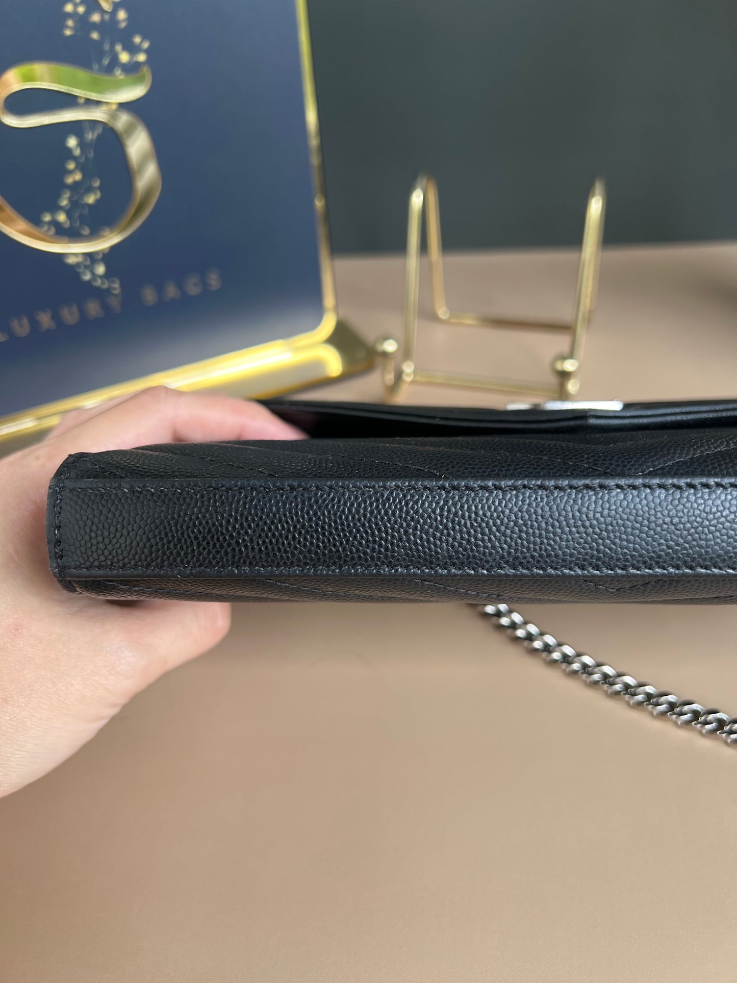 YSL WALLET ON CHAIN MEDIUM