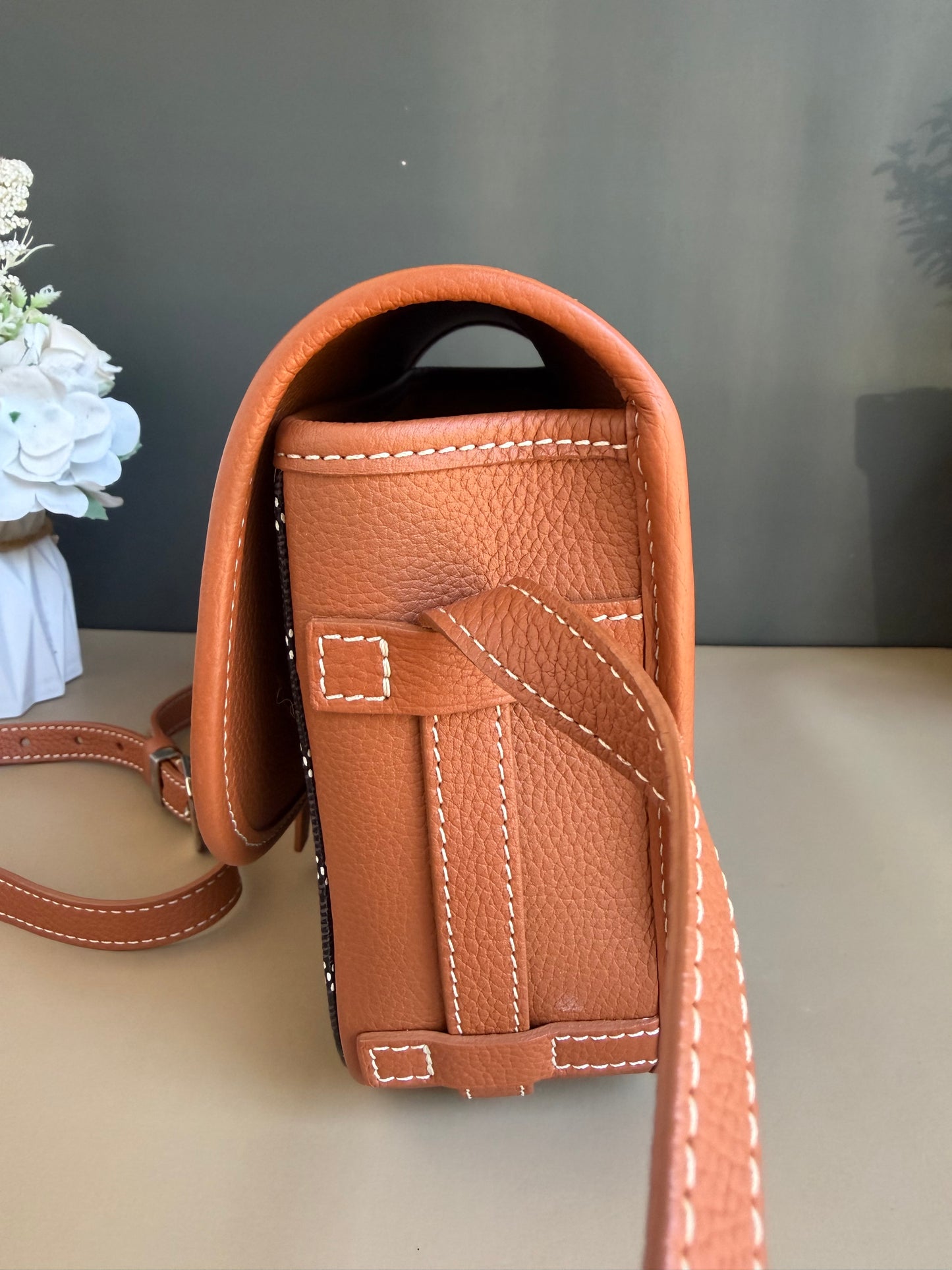 GOYARD BELVEDERE PM TAN/BLACK