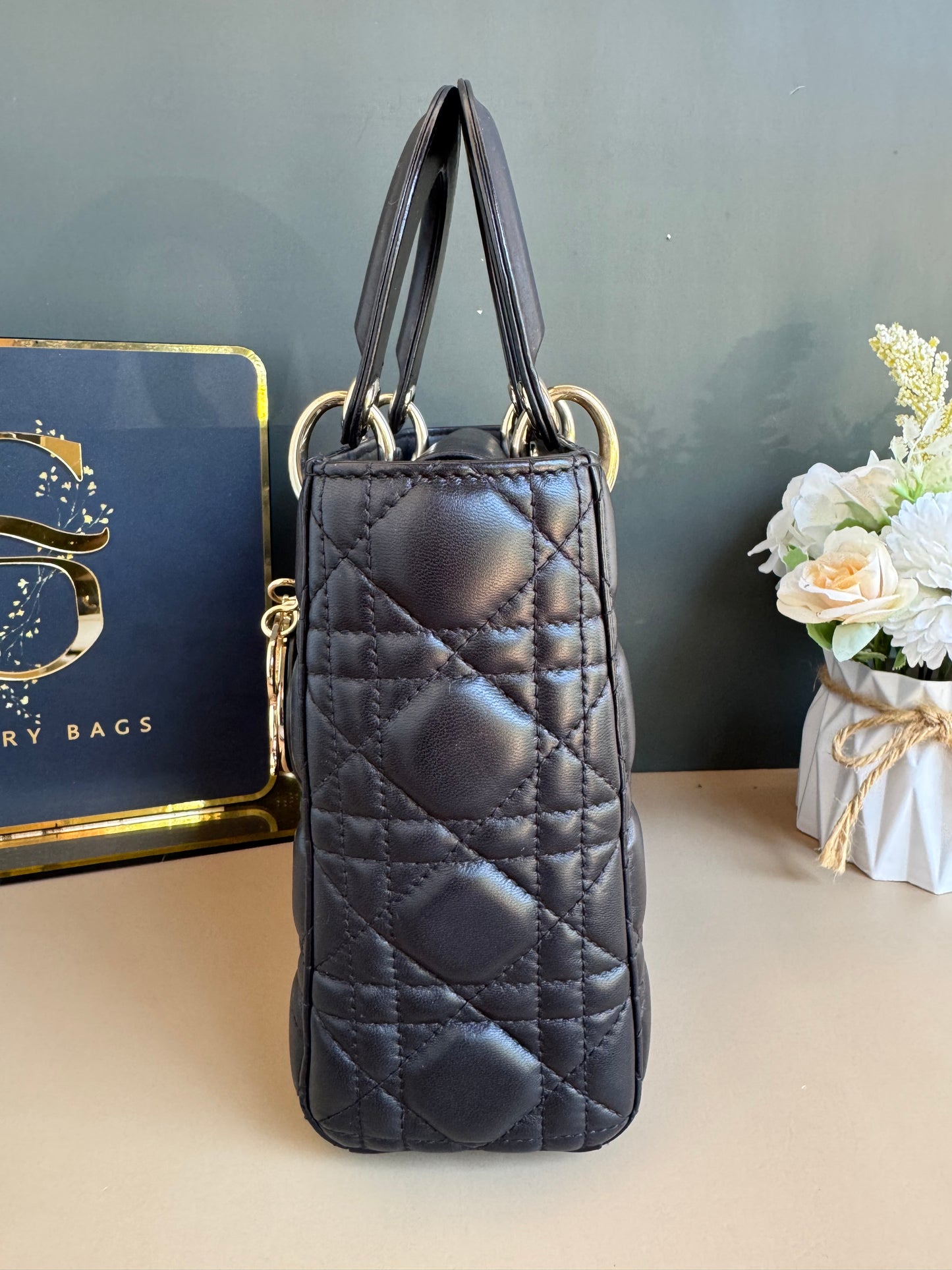 LADY DIOR SMALL LAMBSKIN GHW