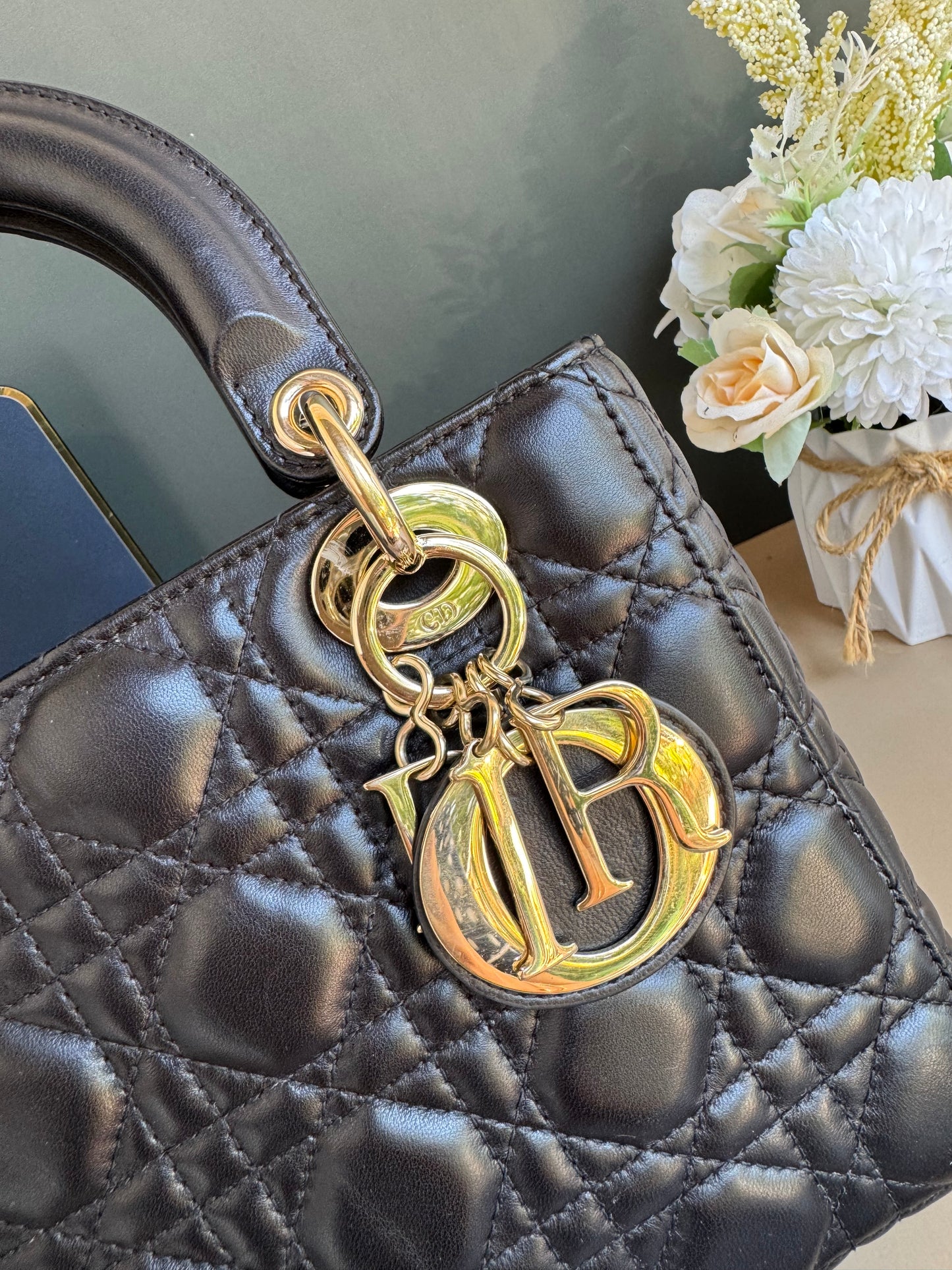 LADY DIOR SMALL LAMBSKIN GHW