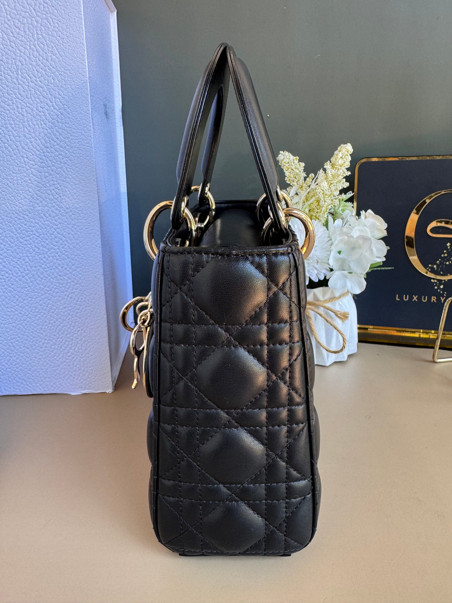 LADY DIOR SMALL LAMBSKIN GHW