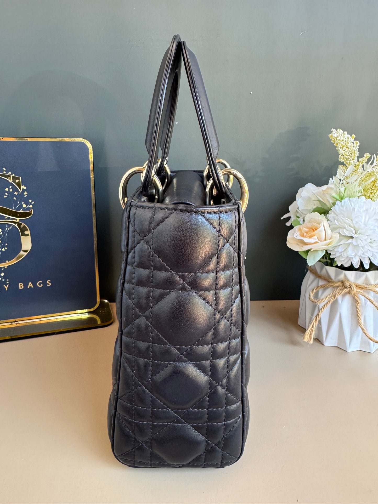 LADY DIOR SMALL LAMBSKIN GHW