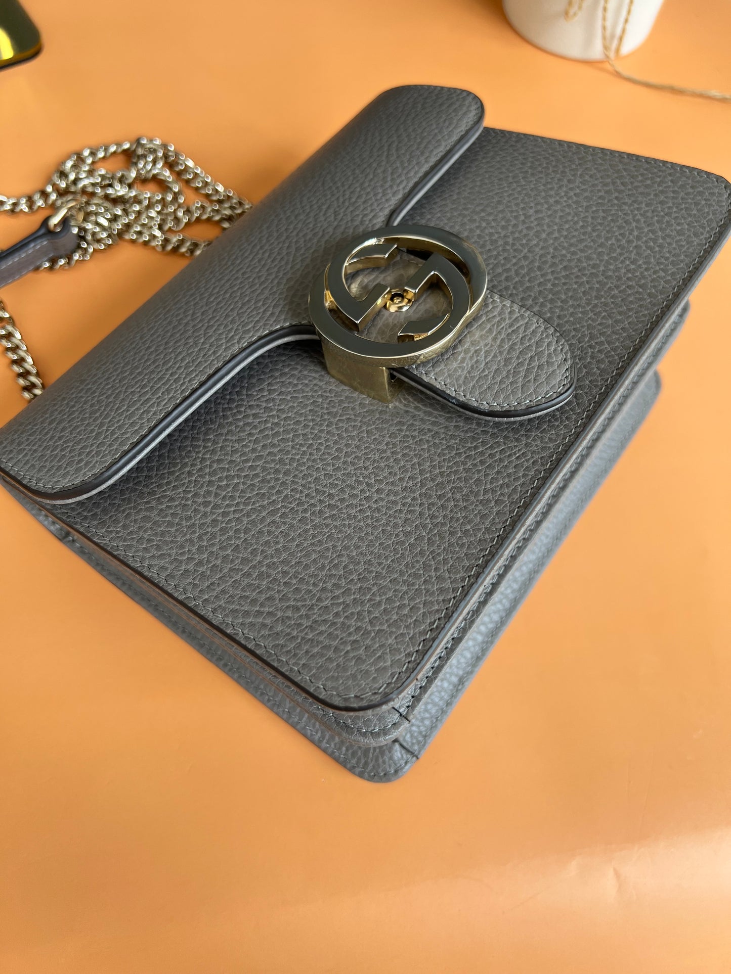 GUCCI INTERLOCK FLAP SMALL