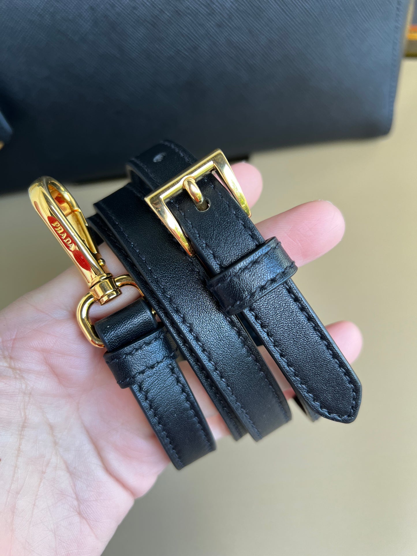 PRADA 1BA189 SAFFIANO+ SOFT CALF