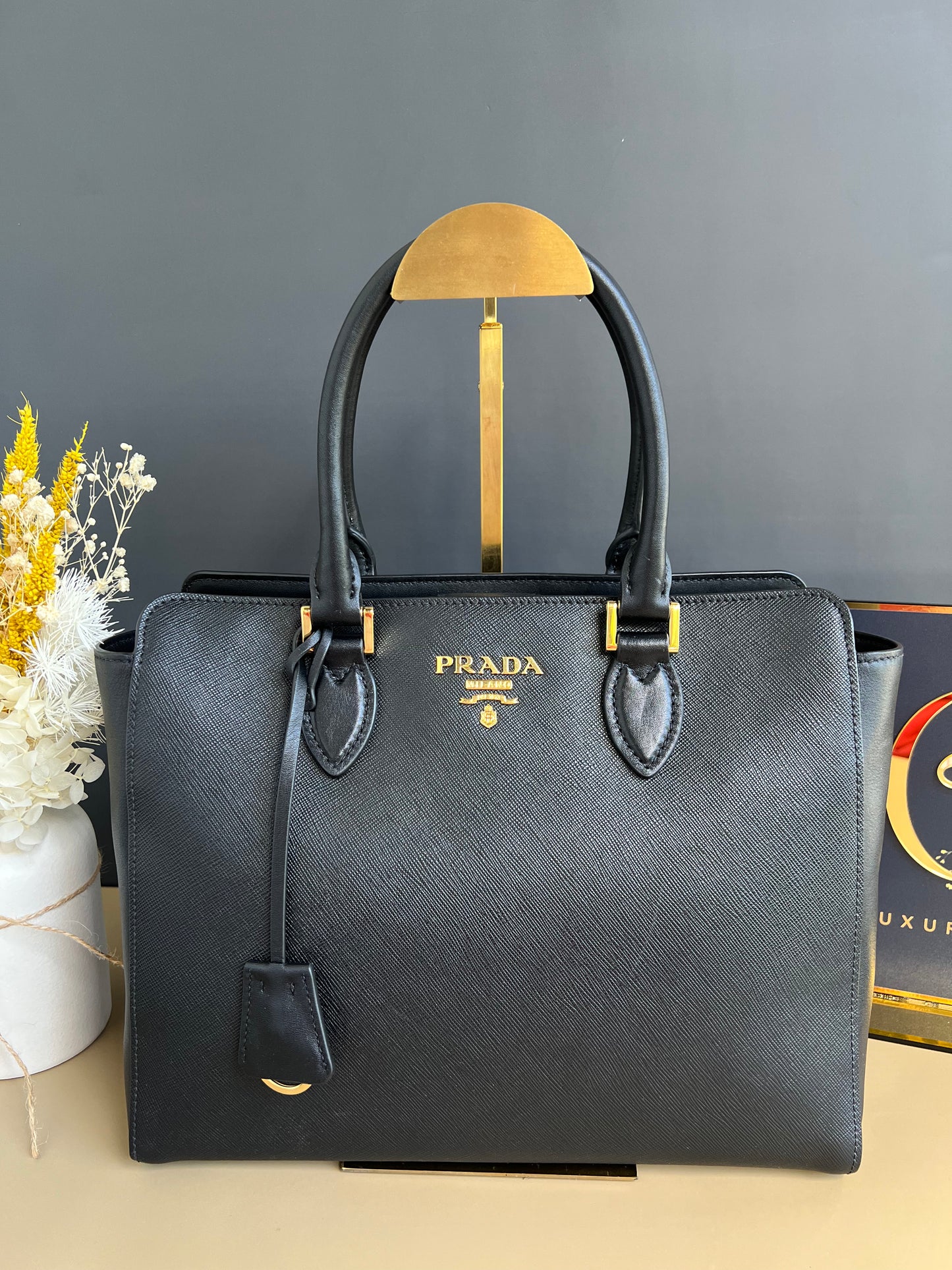 PRADA 1BA189 SAFFIANO+ SOFT CALF