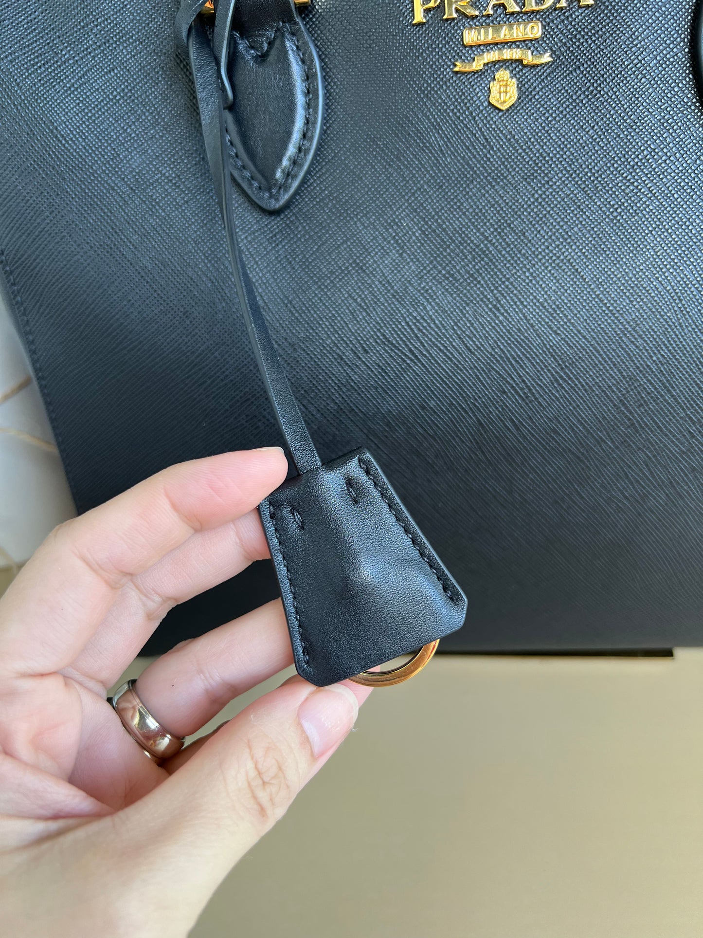 PRADA 1BA189 SAFFIANO+ SOFT CALF