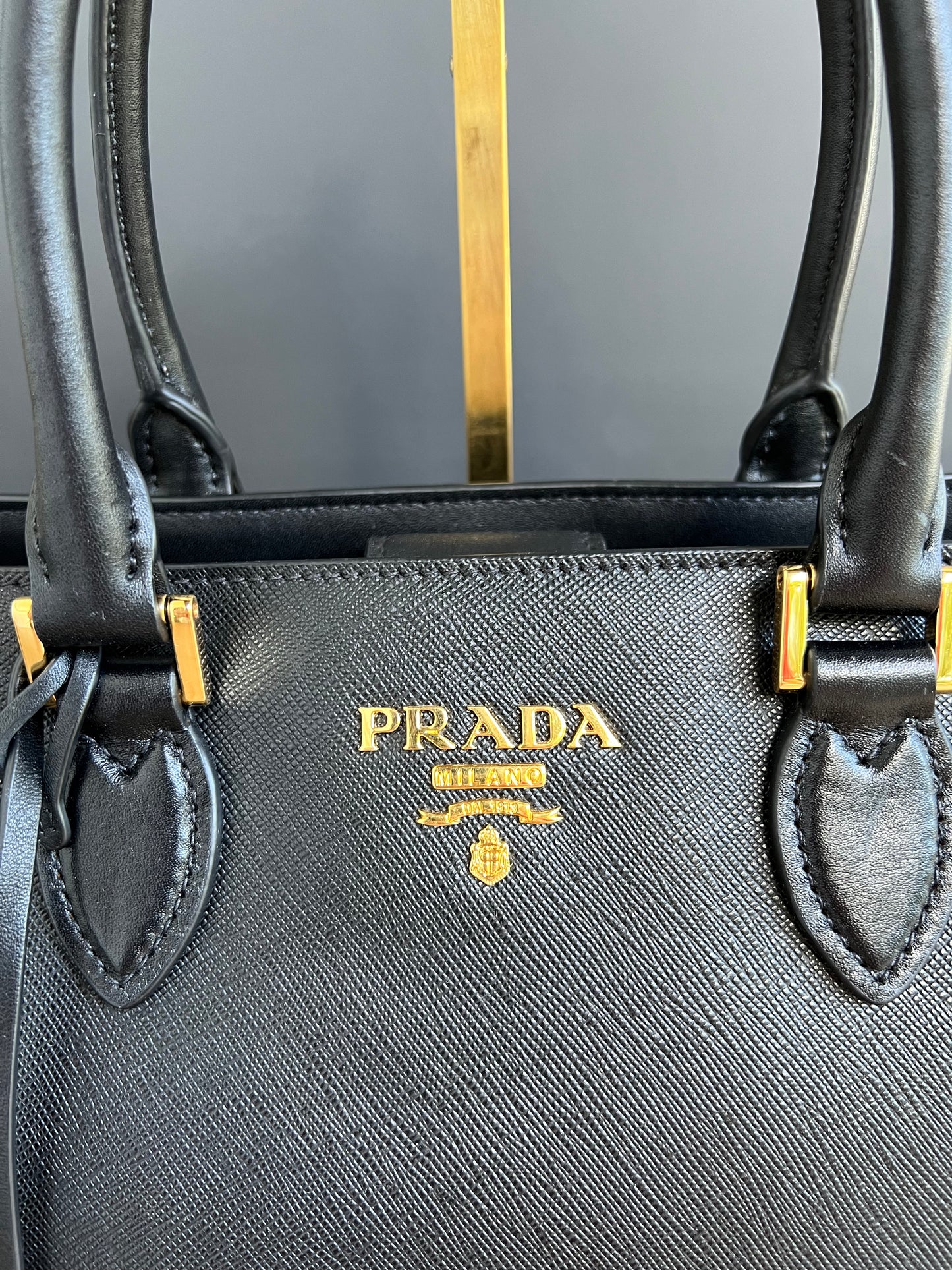 PRADA 1BA189 SAFFIANO+ SOFT CALF