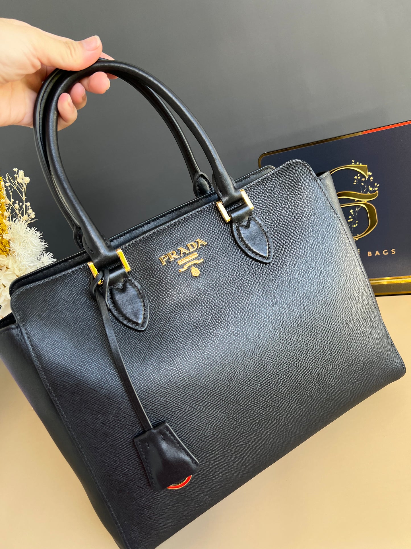 PRADA 1BA189 SAFFIANO+ SOFT CALF