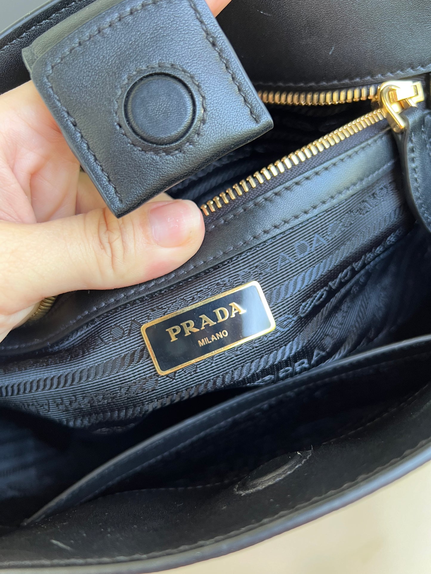 PRADA 1BA189 SAFFIANO+ SOFT CALF