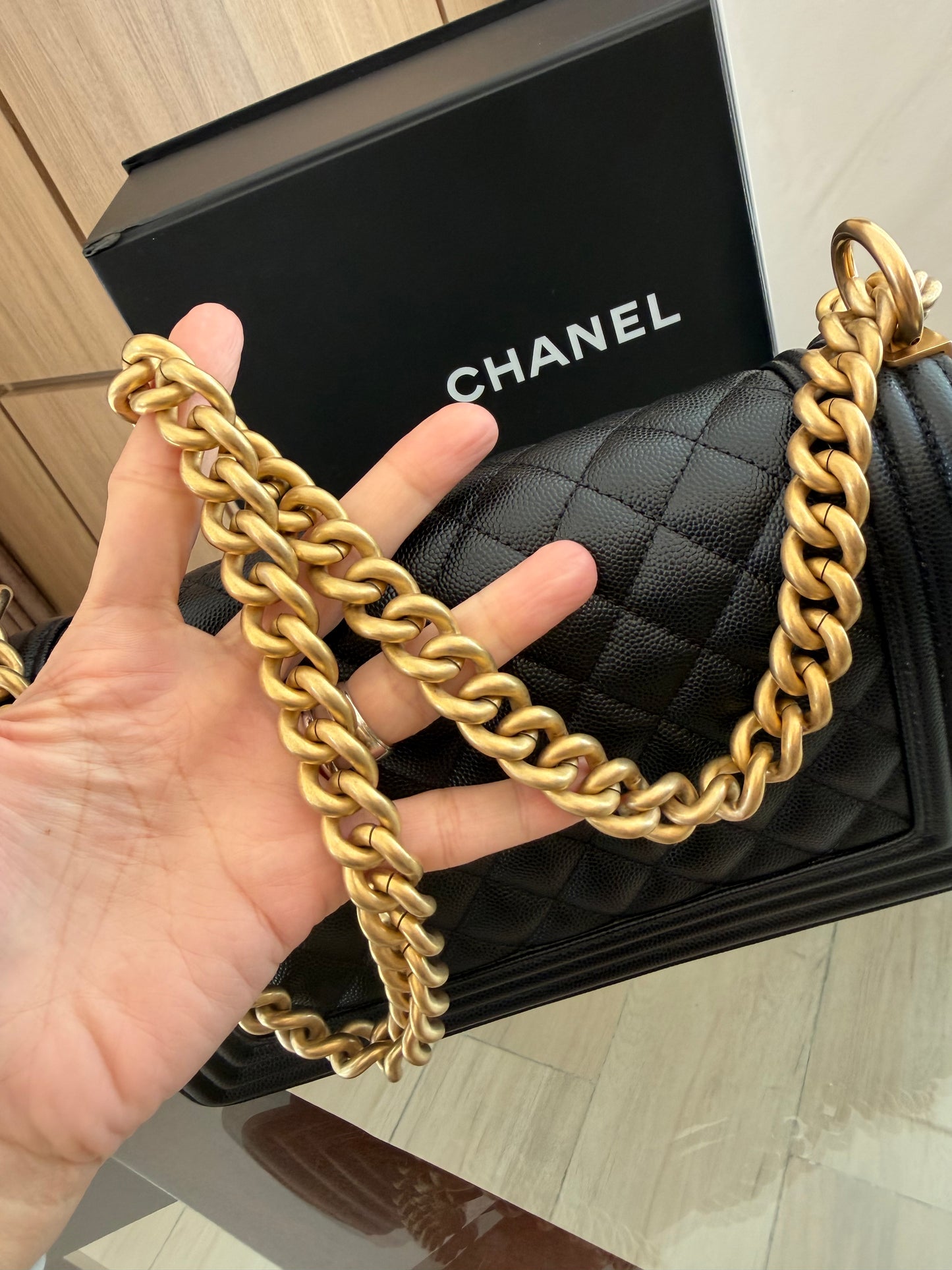 Chanel Le Boy Old Medium