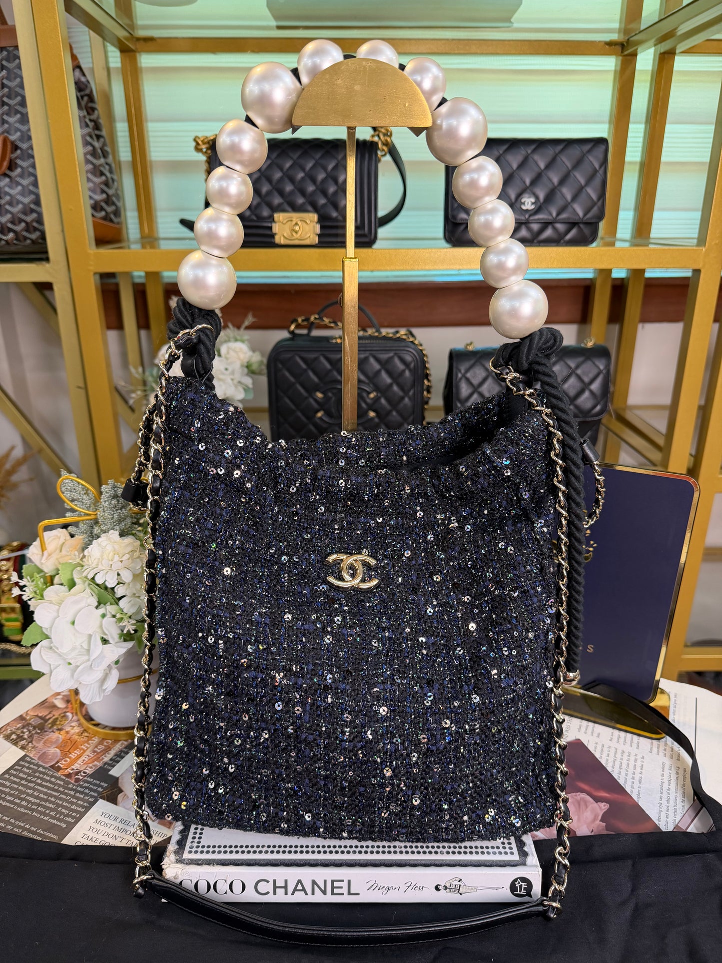 CHANEL TWEED HOBO