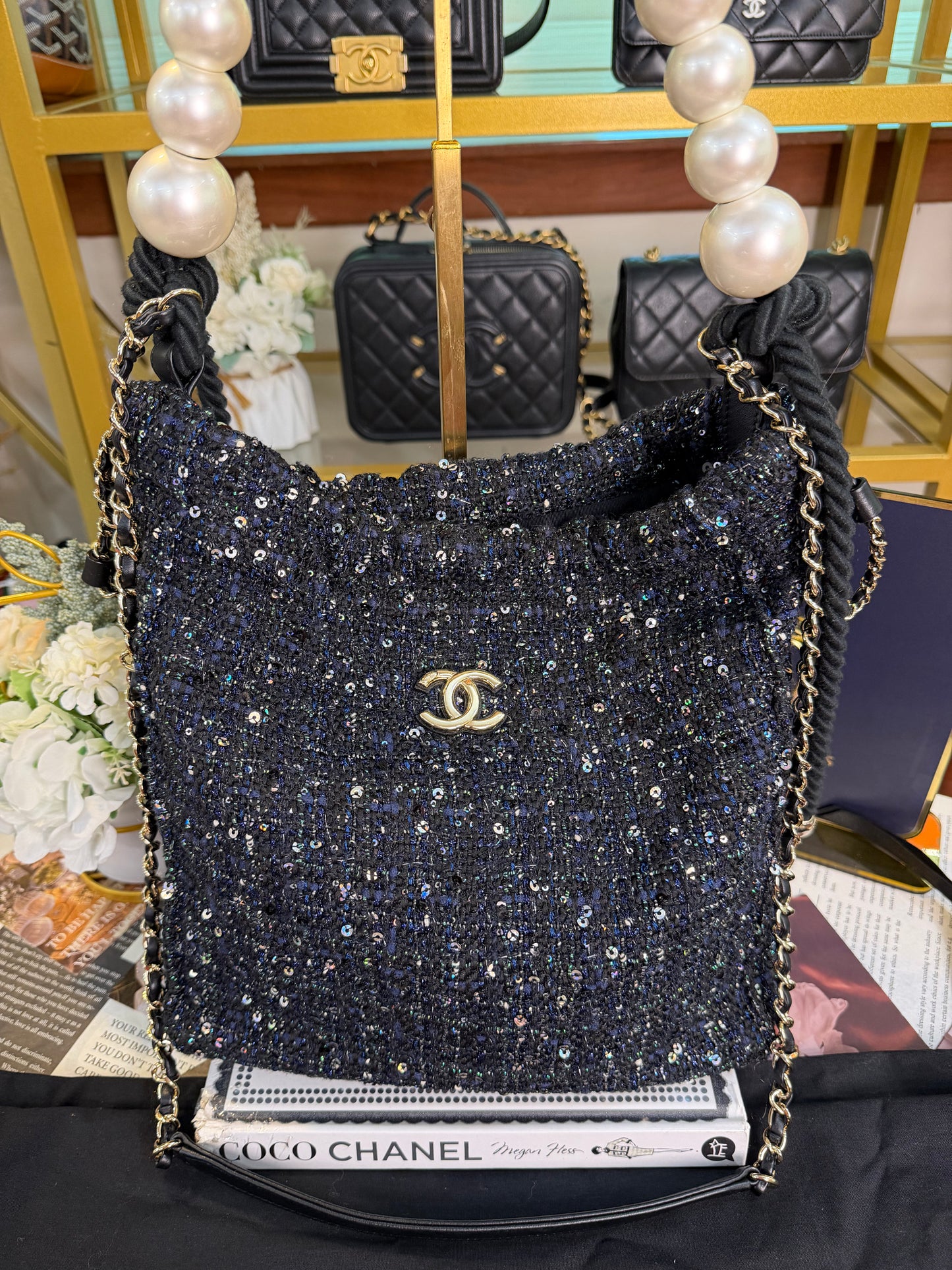 CHANEL TWEED HOBO