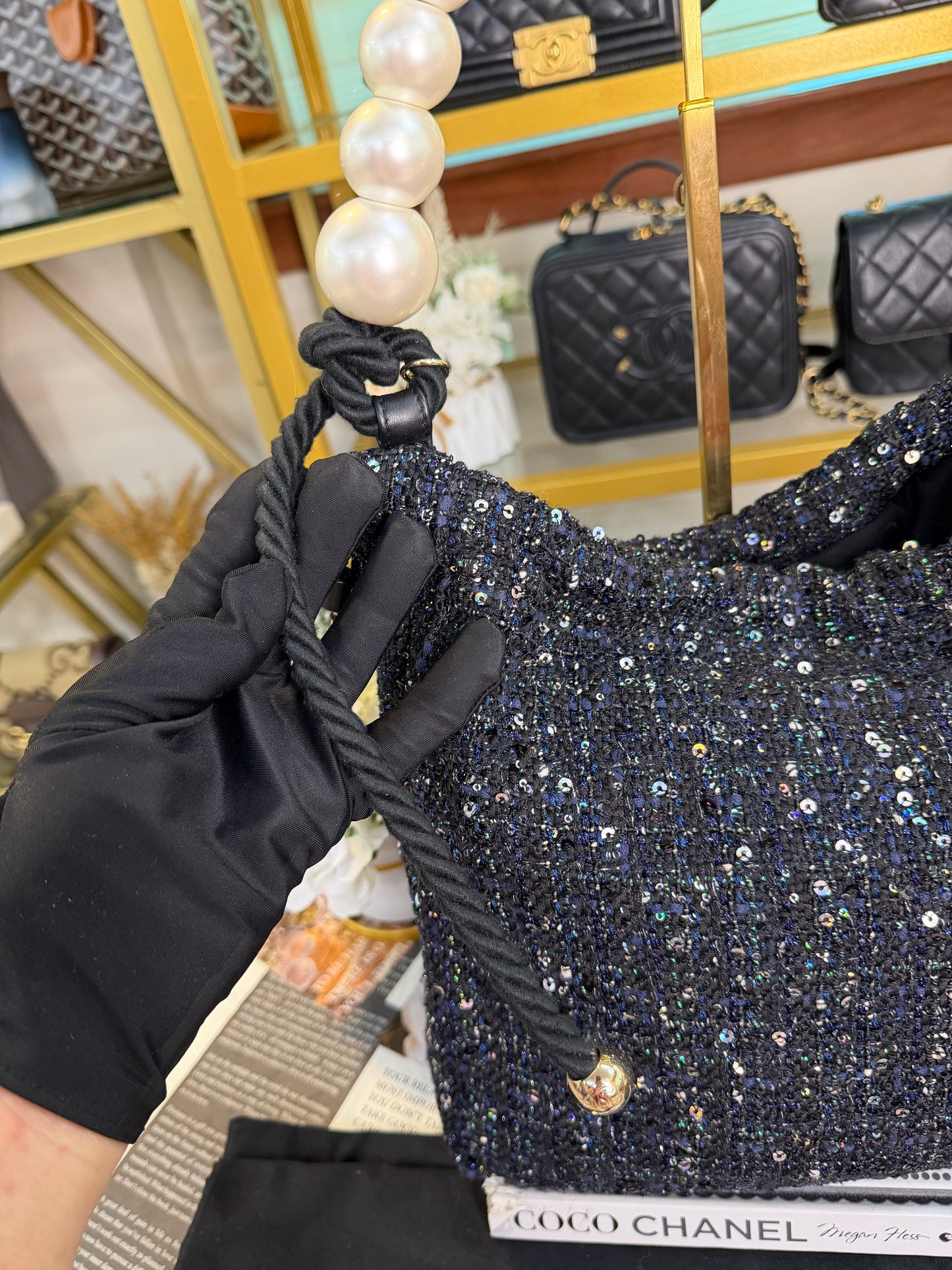 CHANEL TWEED HOBO