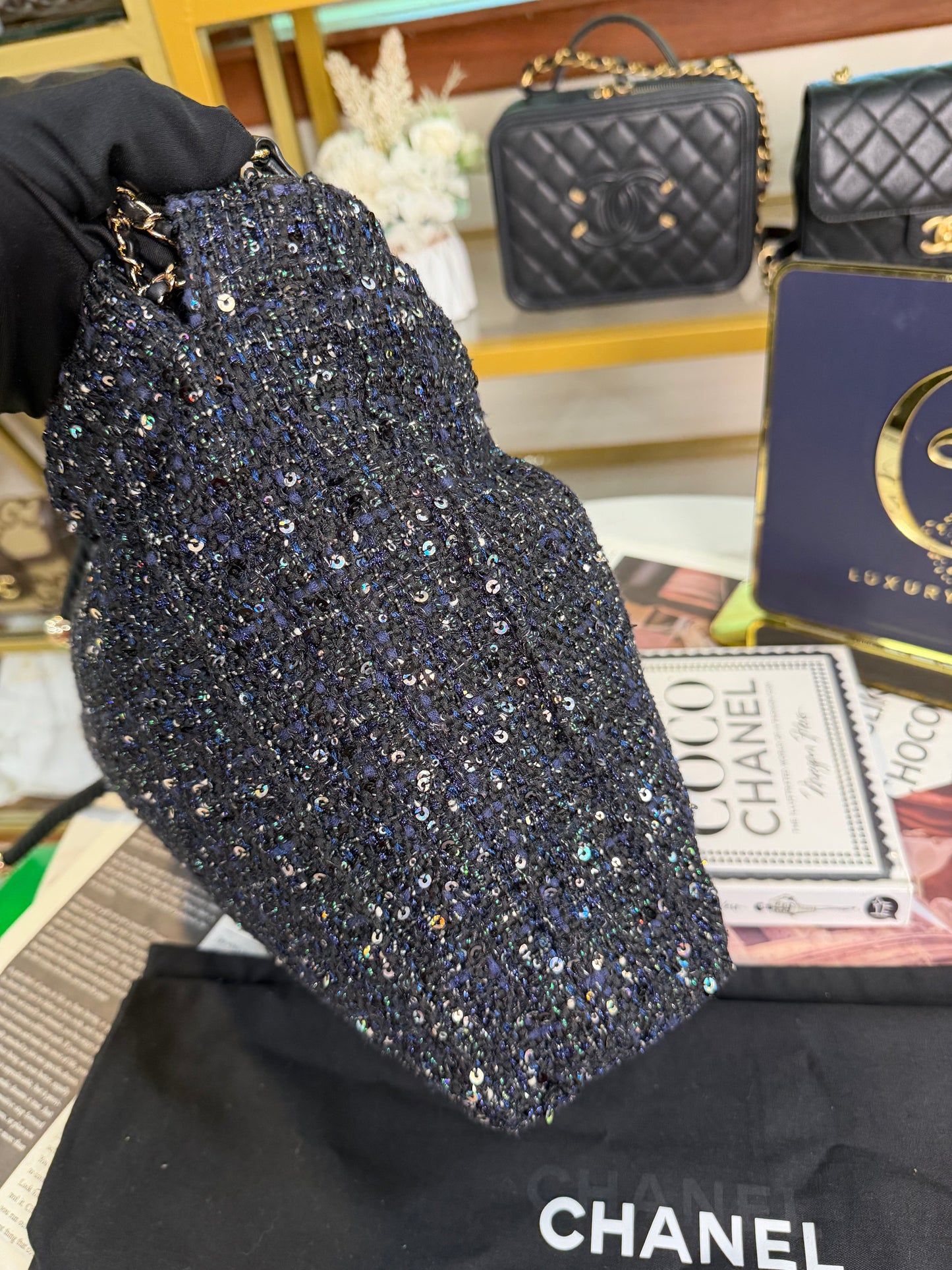 CHANEL TWEED HOBO
