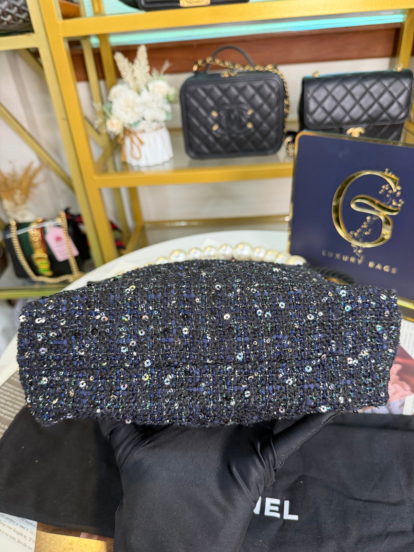 CHANEL TWEED HOBO