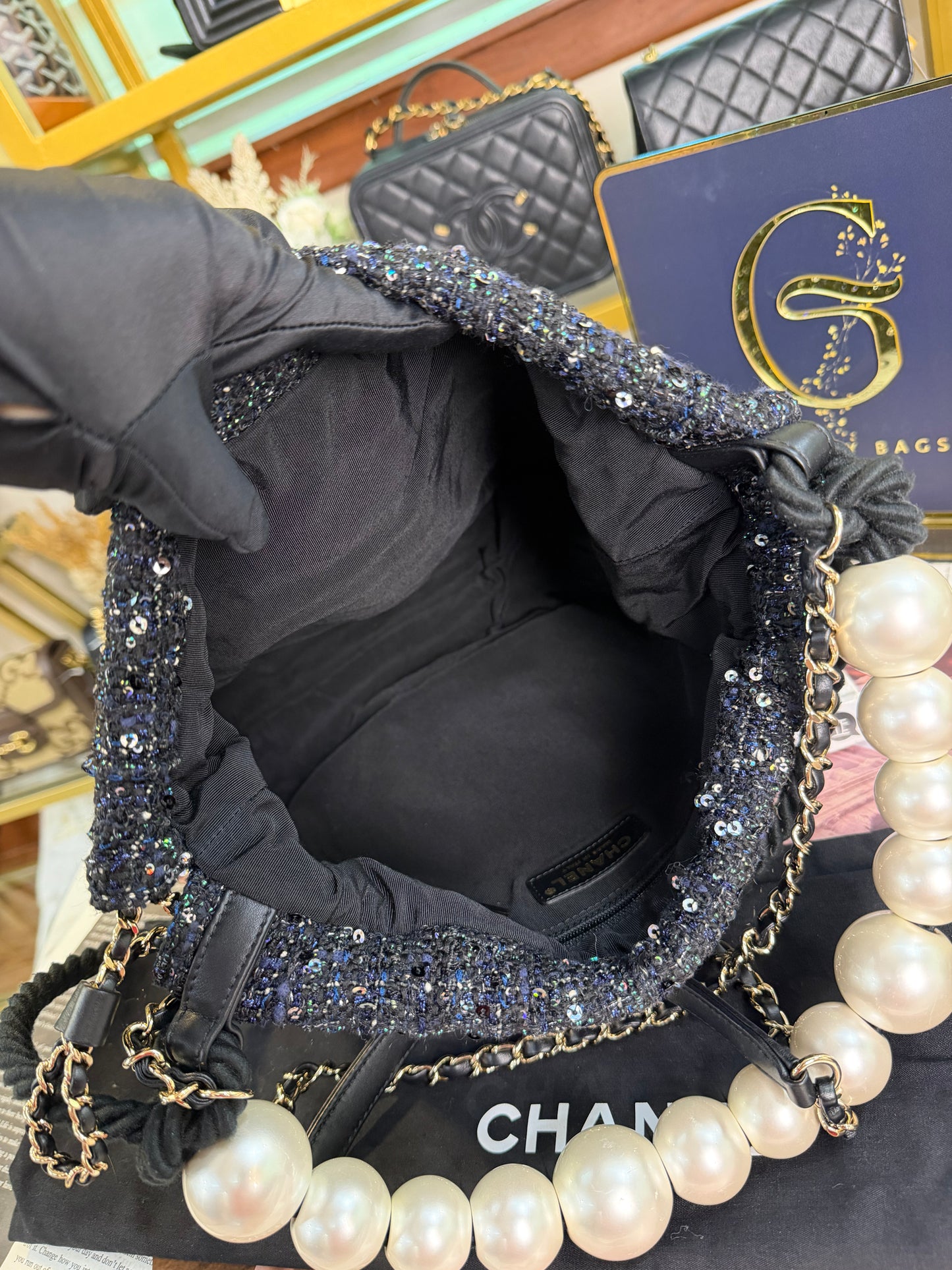 CHANEL TWEED HOBO