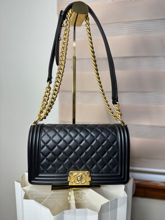 CHANEL LE BOY OLD MEDIUM LAMBSKIN