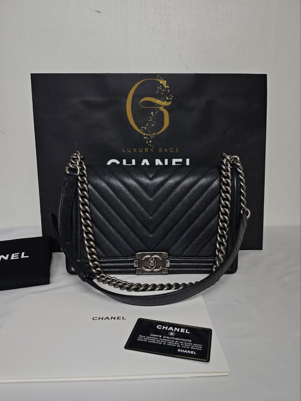 CHANEL LE BOY NEW MEDIUM CHEVRON