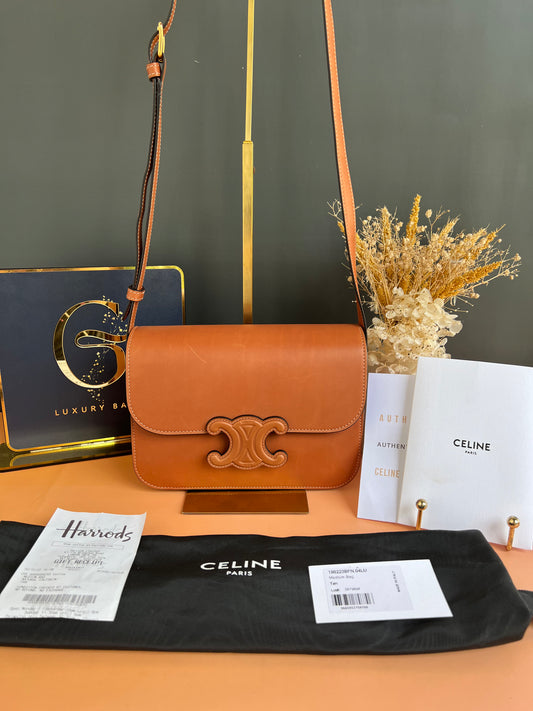 CELINE TRIOMPHE MED NATURAL TAN