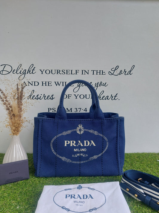 Prada Canapa denim blue