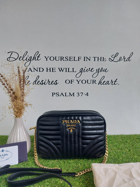 Prada Diagramme Leather shoulder bag