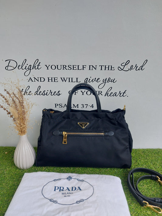 Prada 1ba843 2-way nylon
