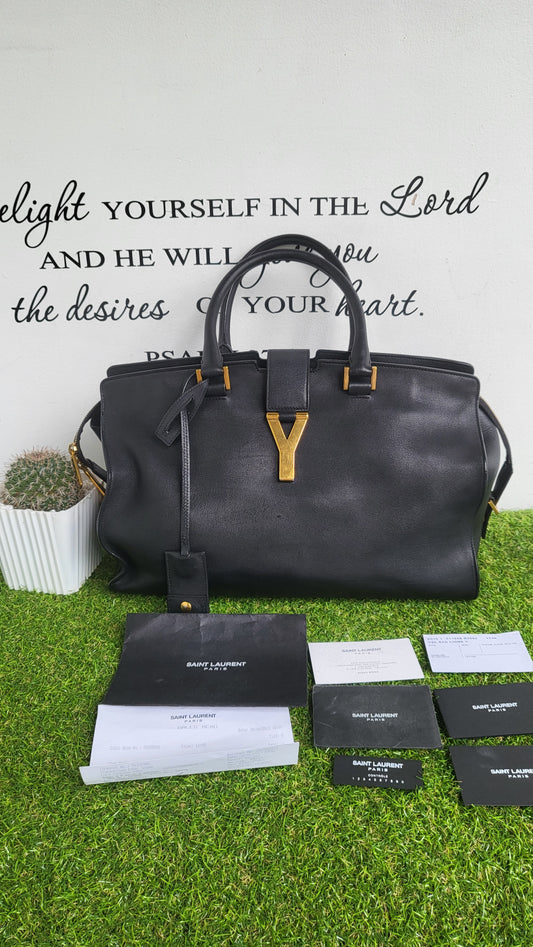 YSL Cabas Black GHW