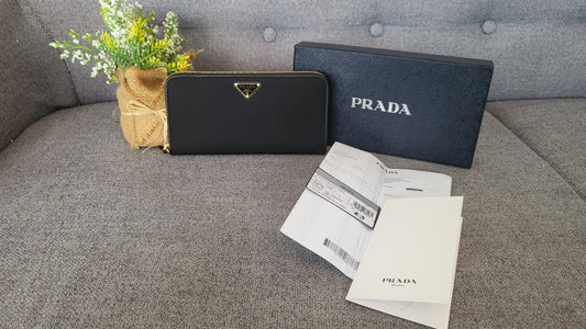 Prada long wallet nylon